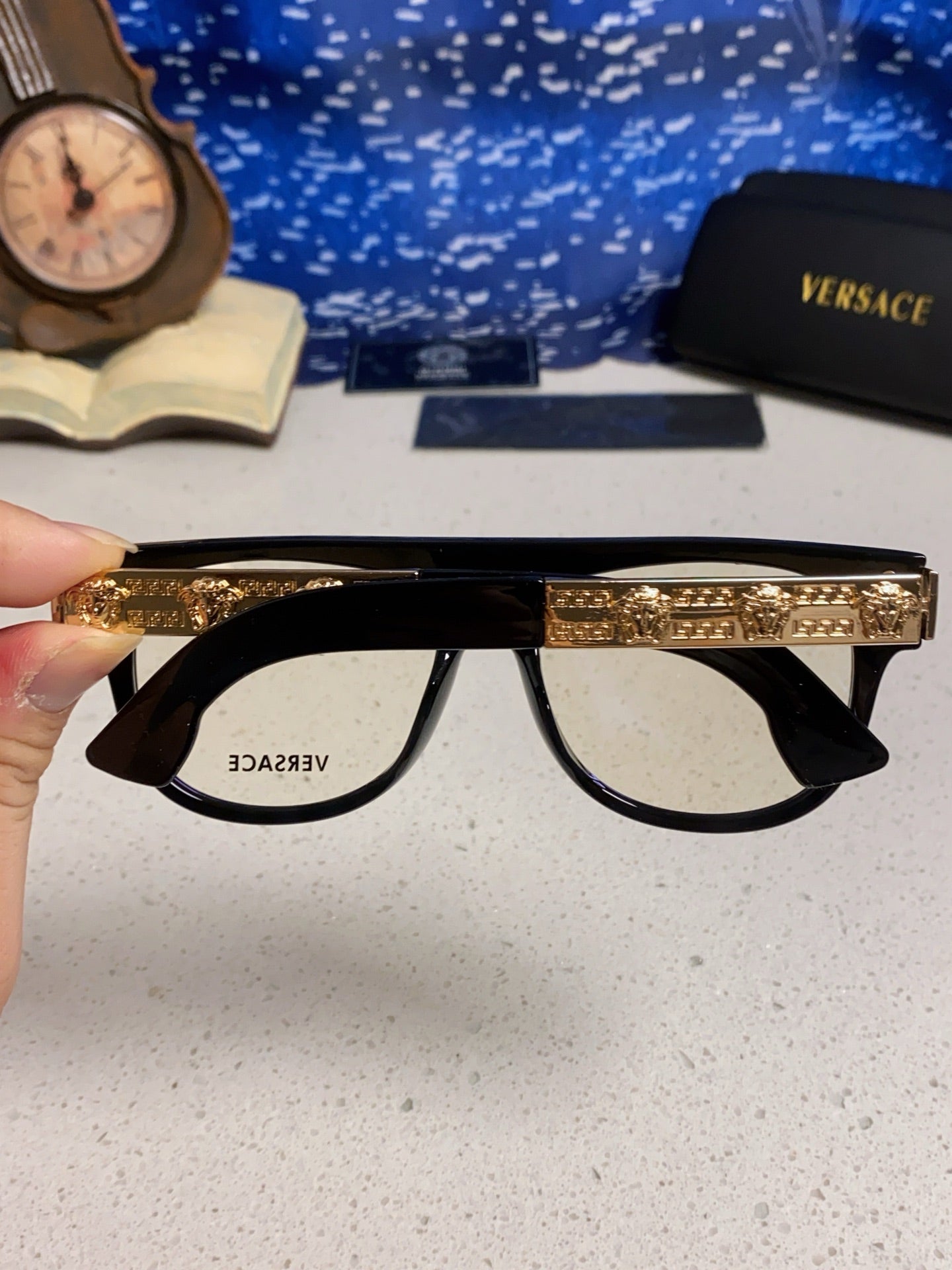 Versace Square Silver Lens Sunglasses for Men & Women - 372531 - detail image 5