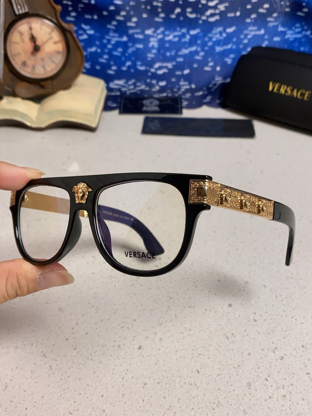 Versace Square Silver Lens Sunglasses for Men & Women - 372531 - detail image 6