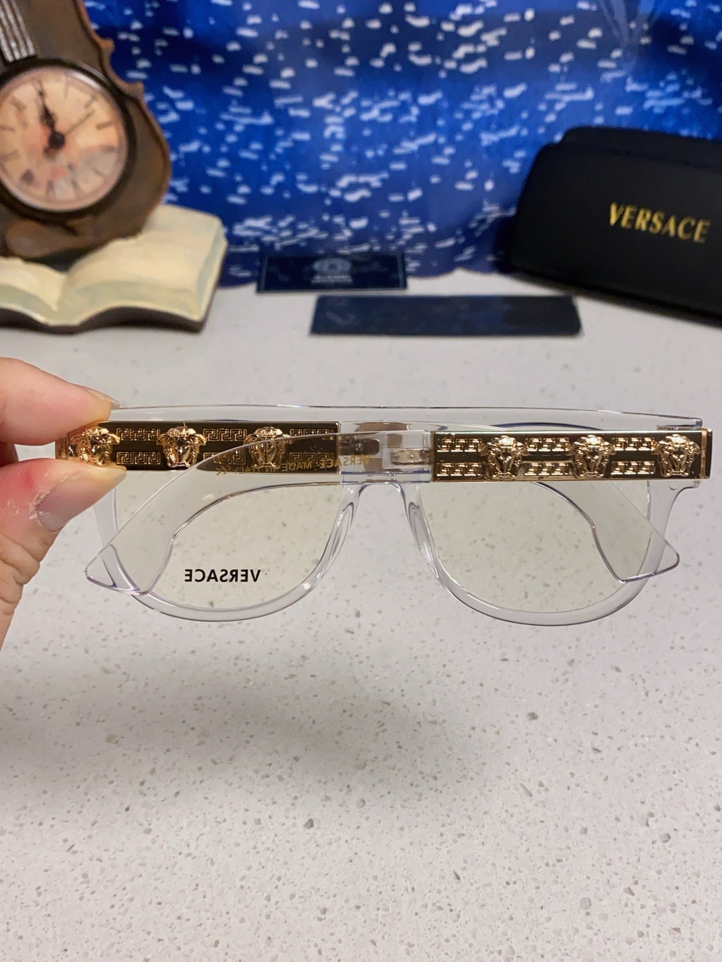Versace Square Silver Lens Sunglasses for Men & Women - 372529 - detail image 5