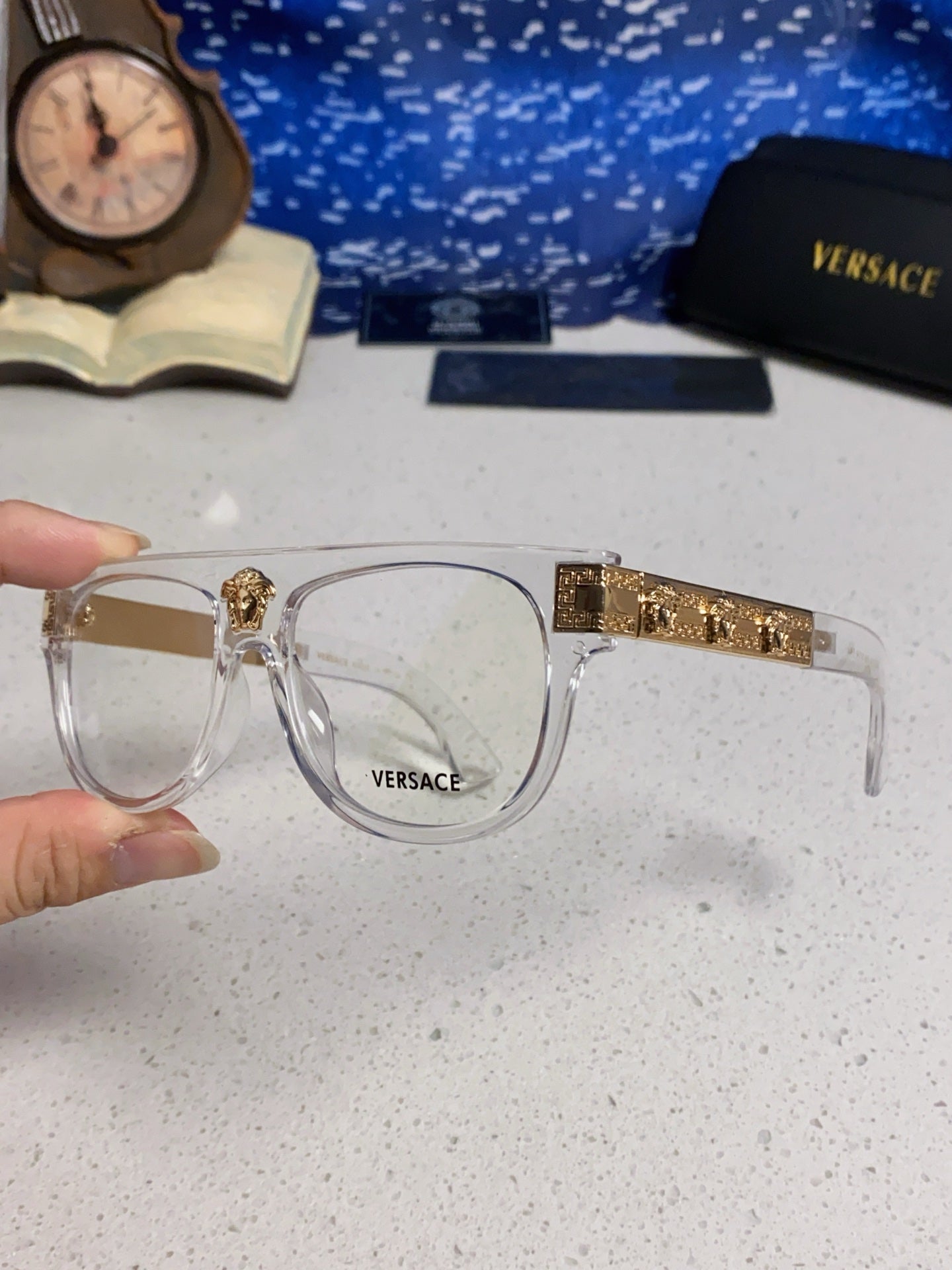 Versace Square Silver Lens Sunglasses for Men & Women - 372529 - detail image 6
