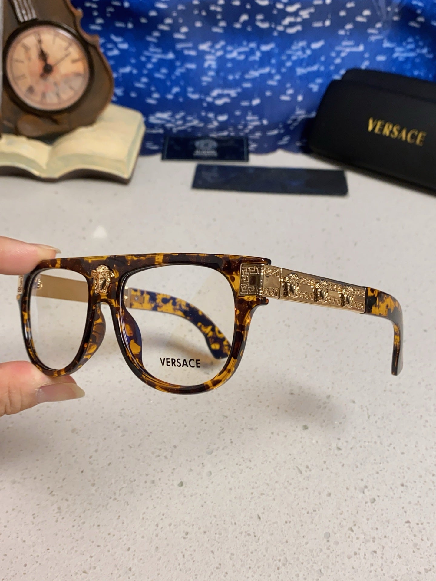 Versace Square Brown Lens Sunglasses for Men & Women - detail image 6