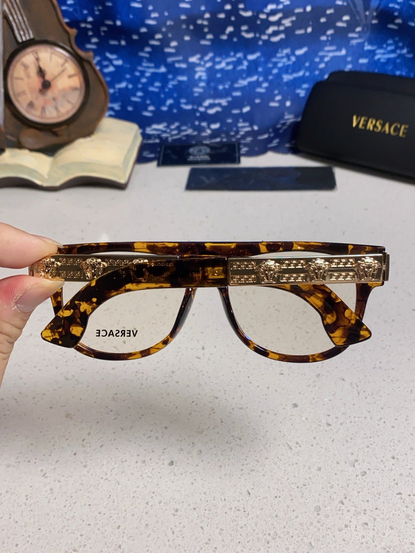 Versace Square Brown Lens Sunglasses for Men & Women - detail image 5