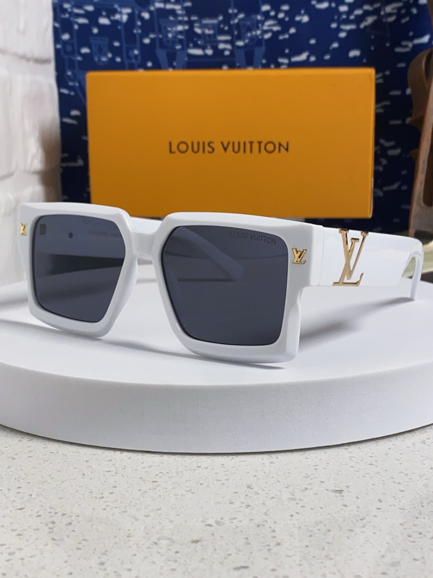 Louis Vuitton Square Silver Lens Sunglasses for Men & Women - 398162