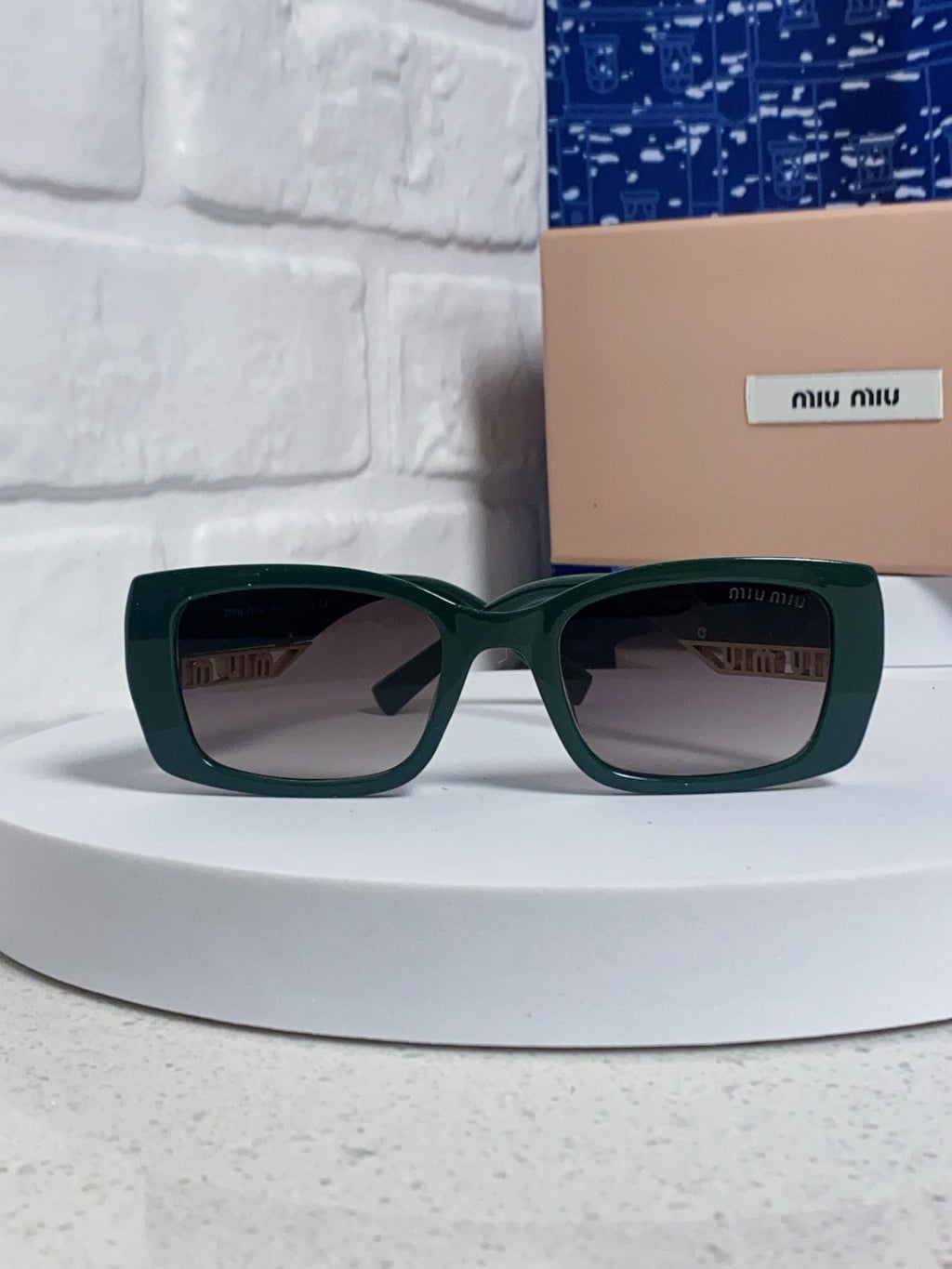 Miu Miu Polarized Square Silver Lens Sunglasses for Women - 449707 - detail image 2