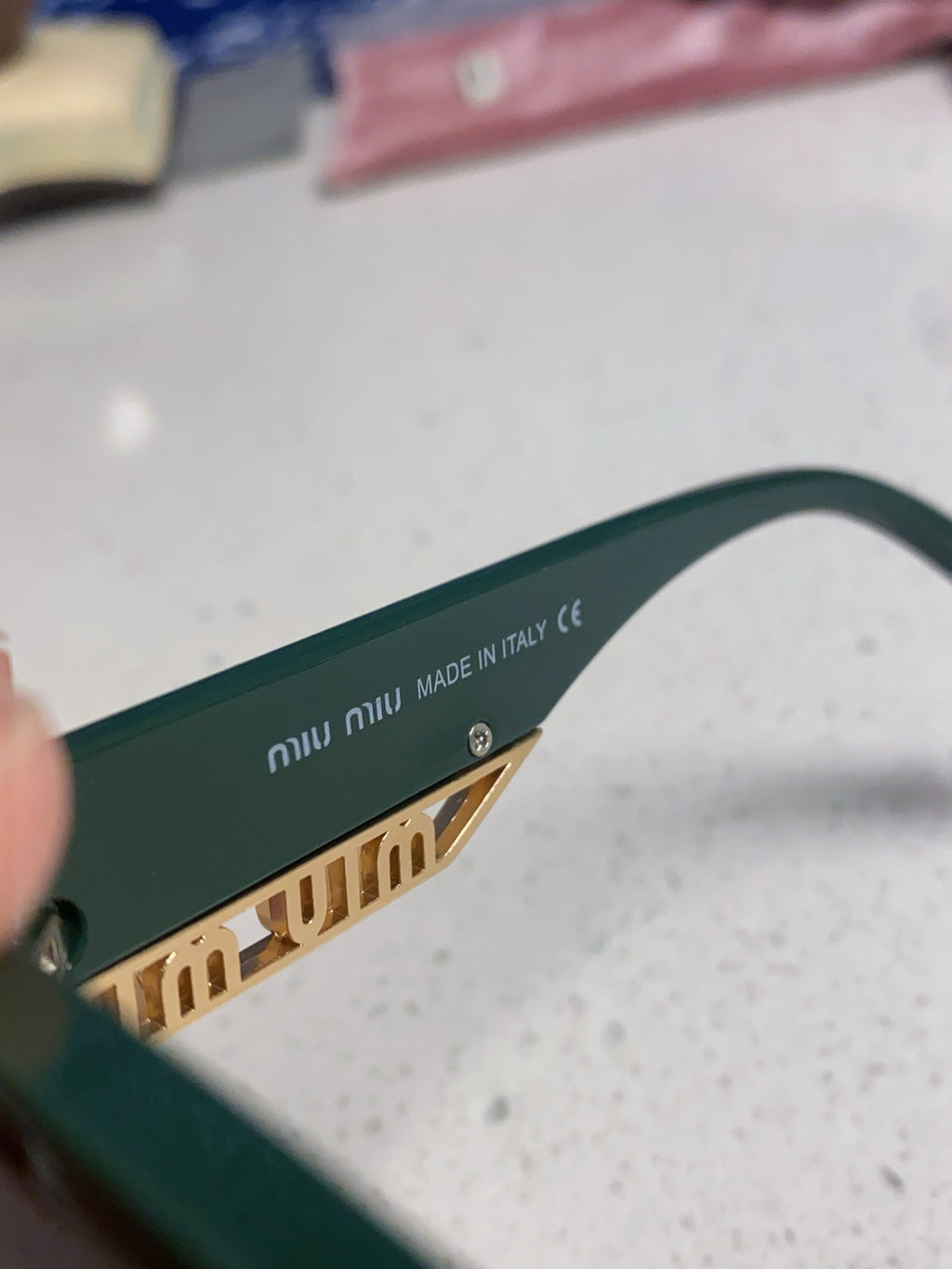 Miu Miu Polarized Square Silver Lens Sunglasses for Women - 449707 - detail image 8