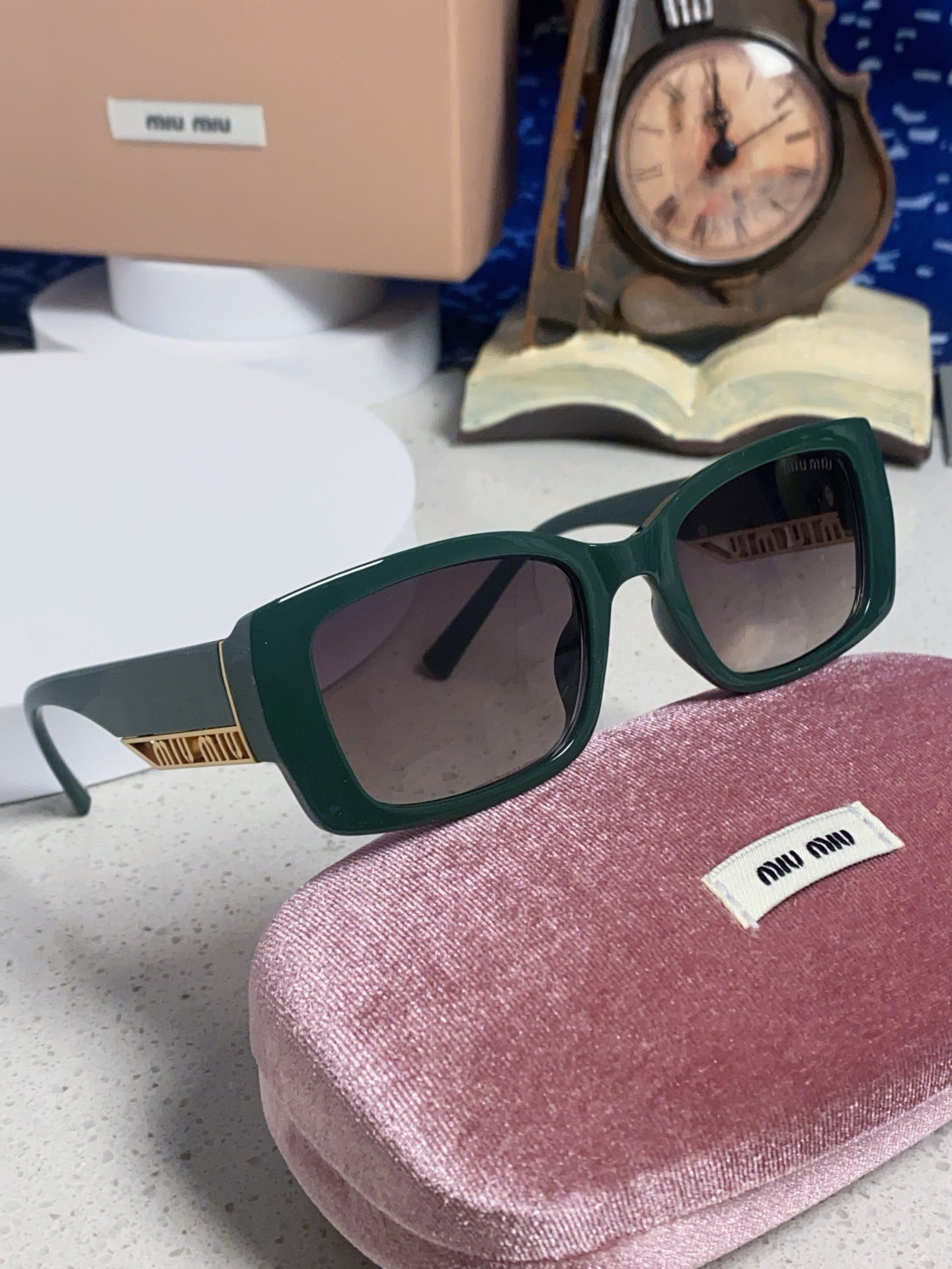 Miu Miu Polarized Square Silver Lens Sunglasses for Women - 449707 - detail image 10