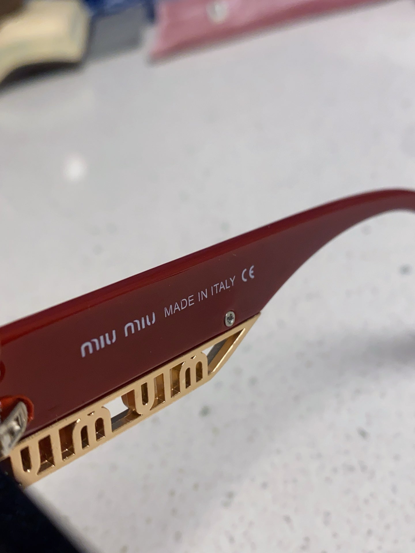 Miu Miu Polarized Square Blue Lens Sunglasses for Women - detail image 8