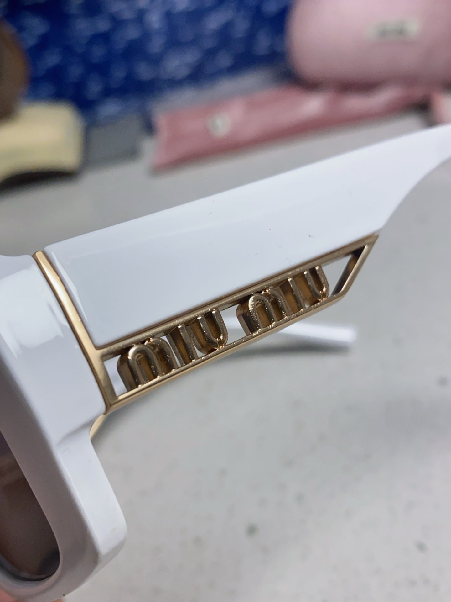 Miu Miu Polarized Square Silver Lens Sunglasses for Women - detail image 7