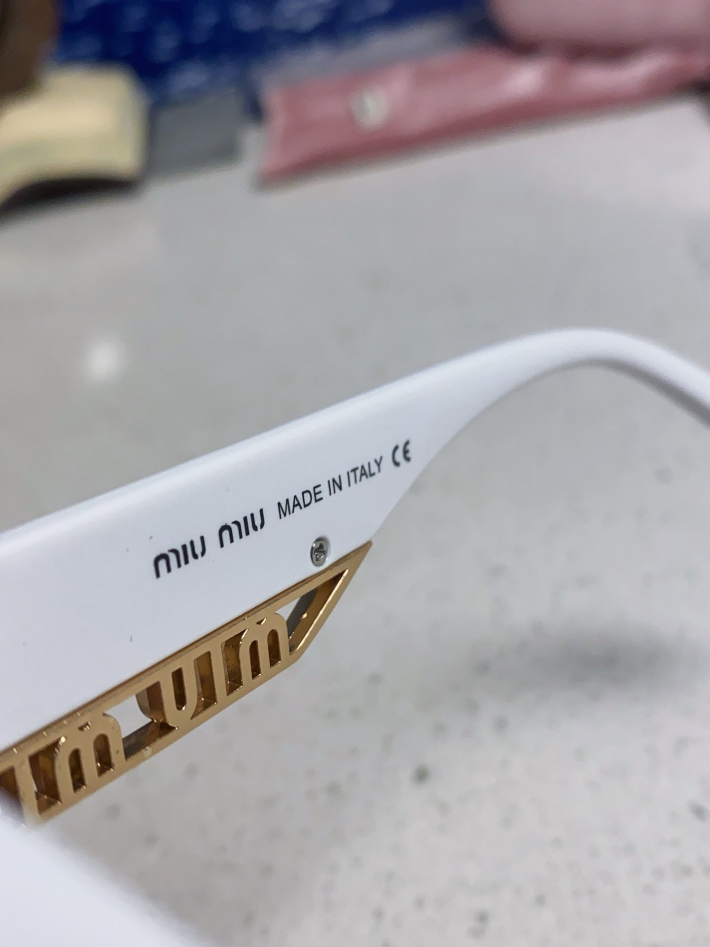 Miu Miu Polarized Square Silver Lens Sunglasses for Women - detail image 8