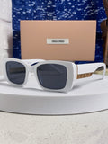 Miu Miu Polarized Square Silver Lens Sunglasses for Women