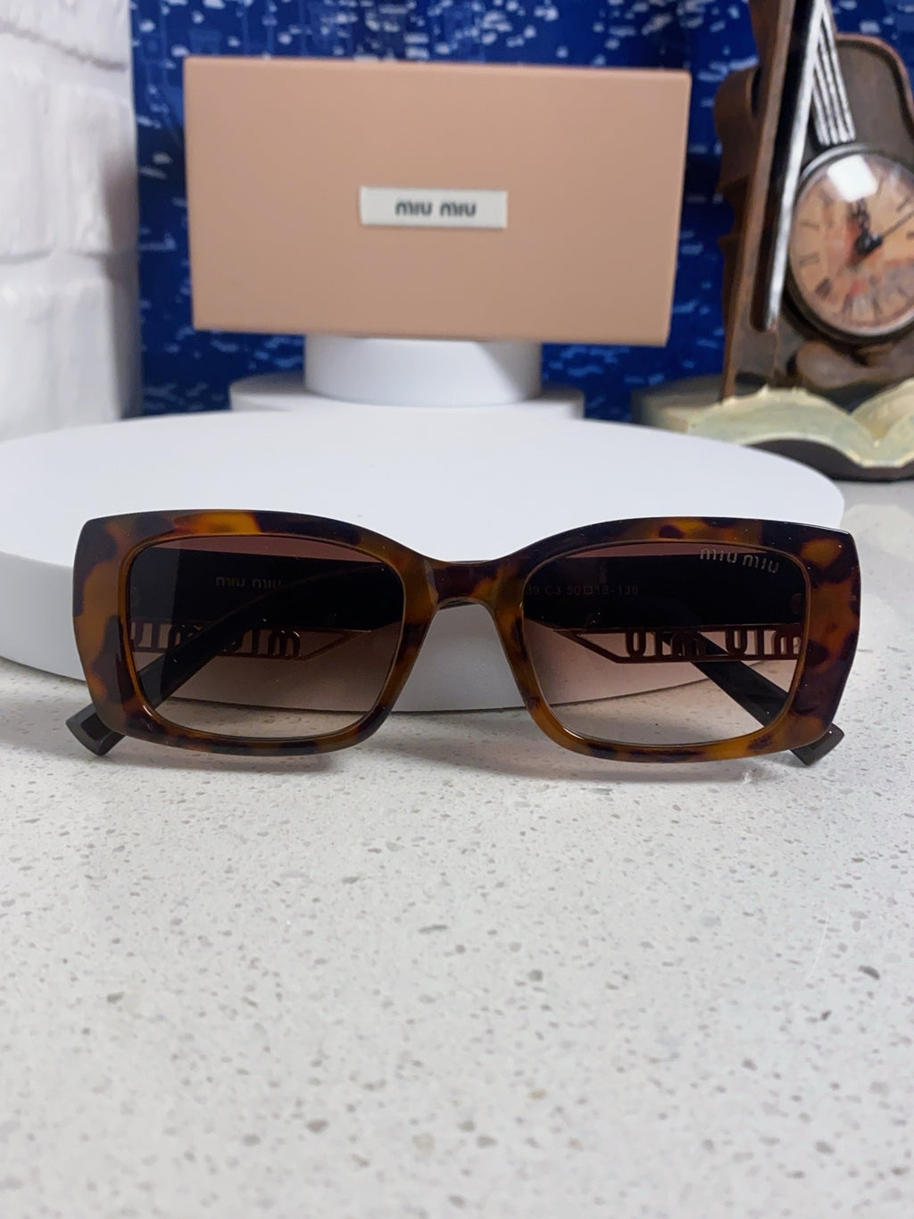 Miu Miu Polarized Square Red Lens Sunglasses for Women - detail image 9