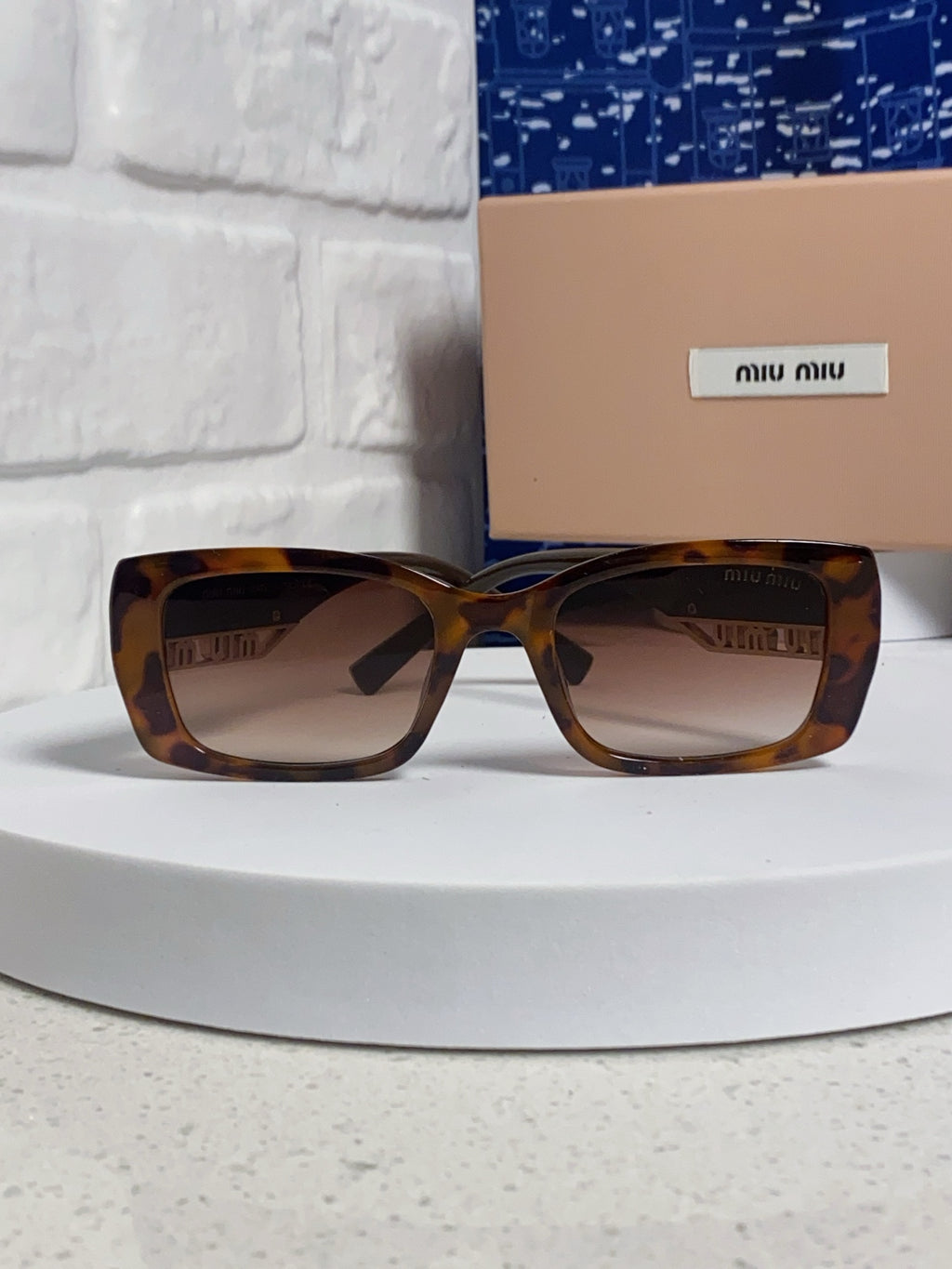 Miu Miu Polarized Square Red Lens Sunglasses for Women - detail image 2