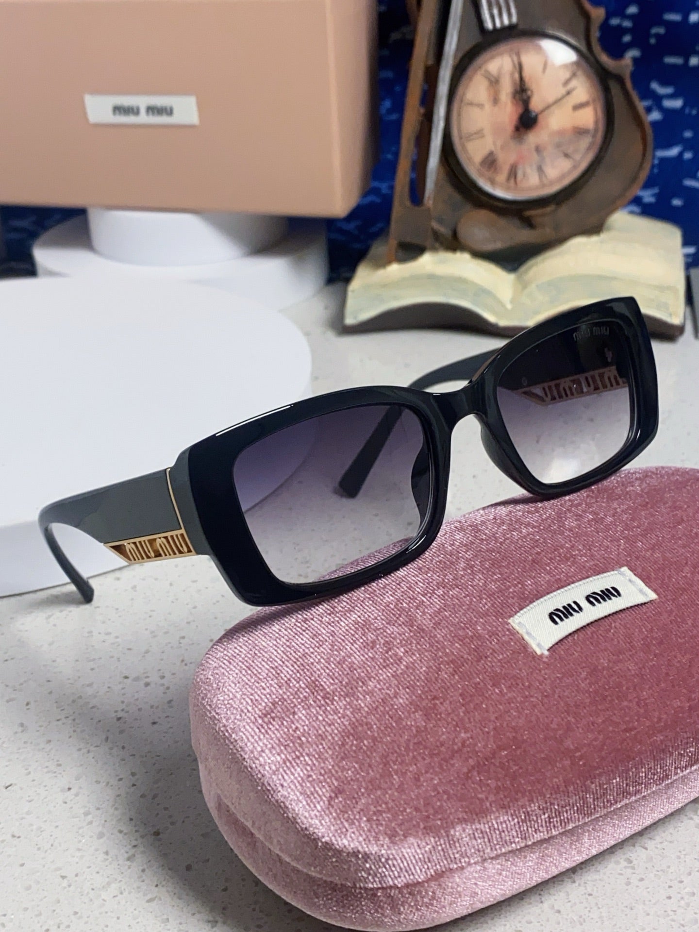 Miu Miu Polarized Square Silver Lens Sunglasses for Women - 449690 - detail image 10