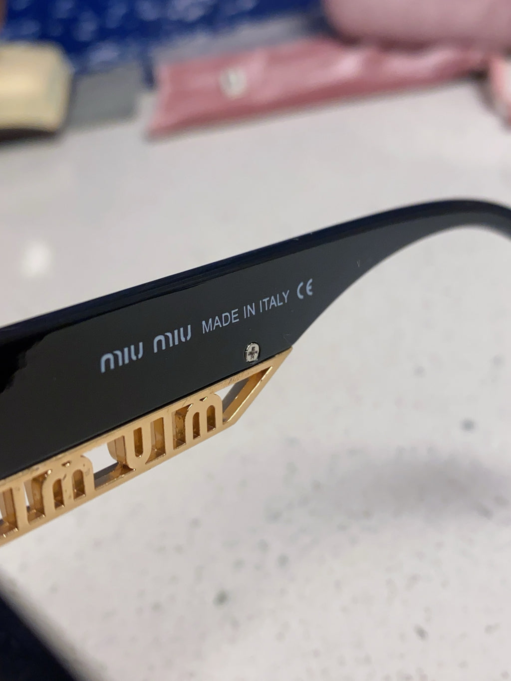 Miu Miu Polarized Square Silver Lens Sunglasses for Women - 449690 - detail image 8