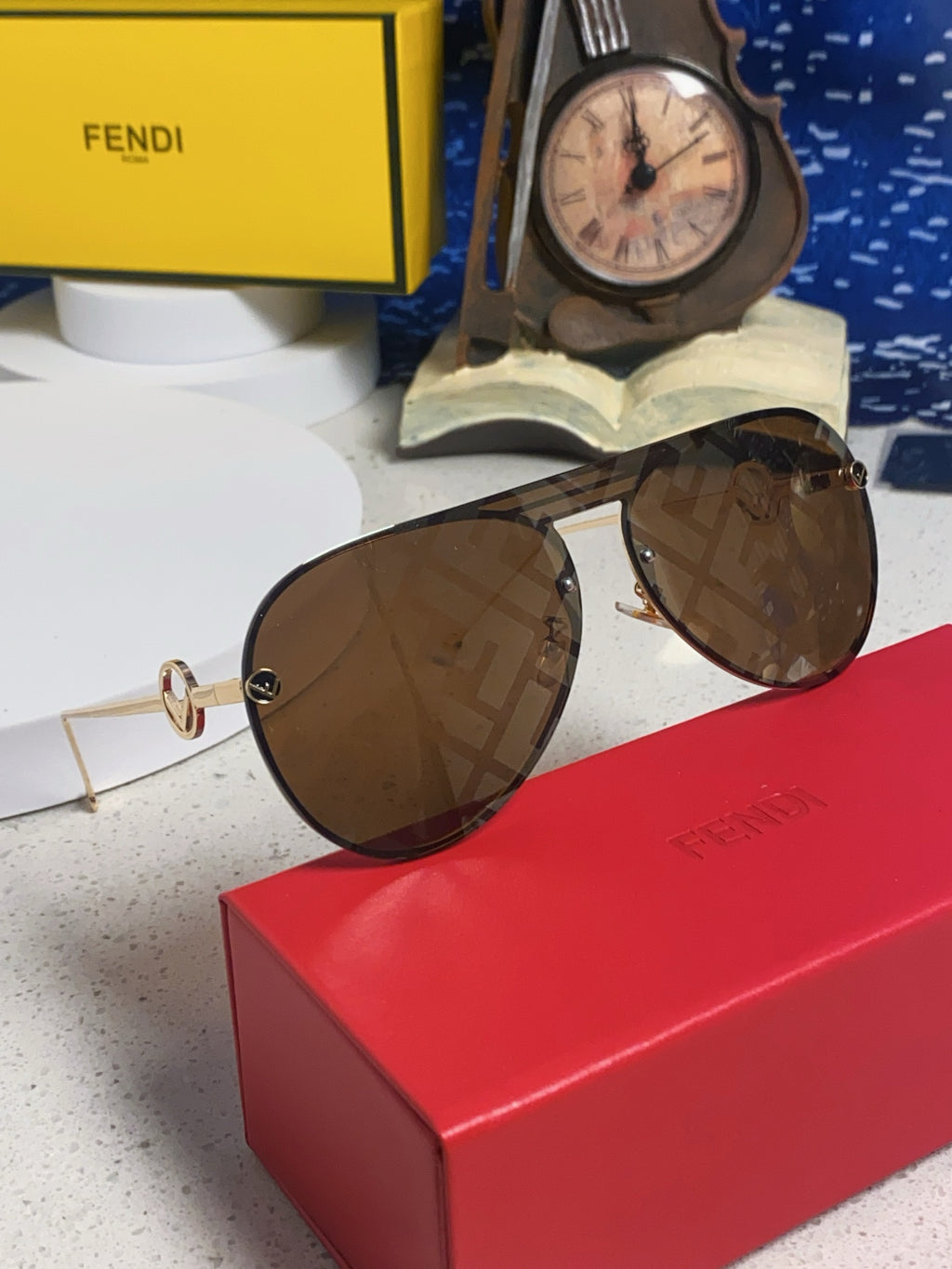 Fendi Aviator Brown Lens Sunglasses for Men & Women - 416300 - detail image 9