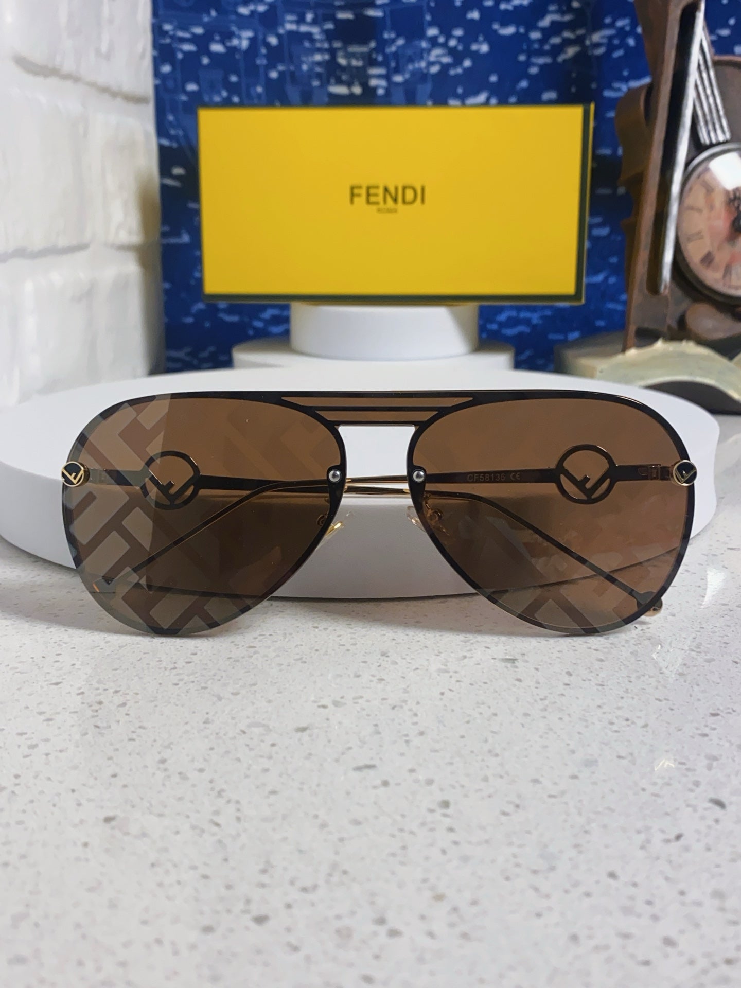 Fendi Aviator Brown Lens Sunglasses for Men & Women - 416310 - detail image 8