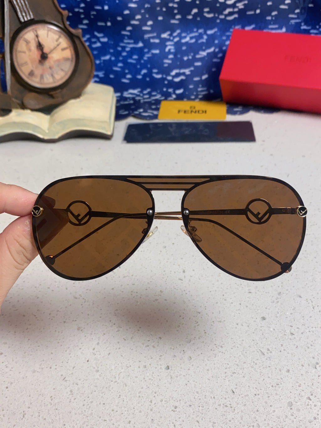 Fendi Aviator Brown Lens Sunglasses for Men & Women - 416300 - detail image 4