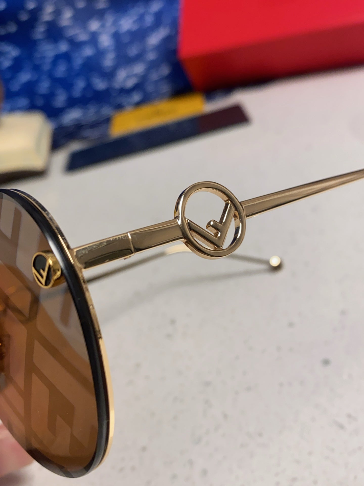 Fendi Aviator Brown Lens Sunglasses for Men & Women - detail image 7