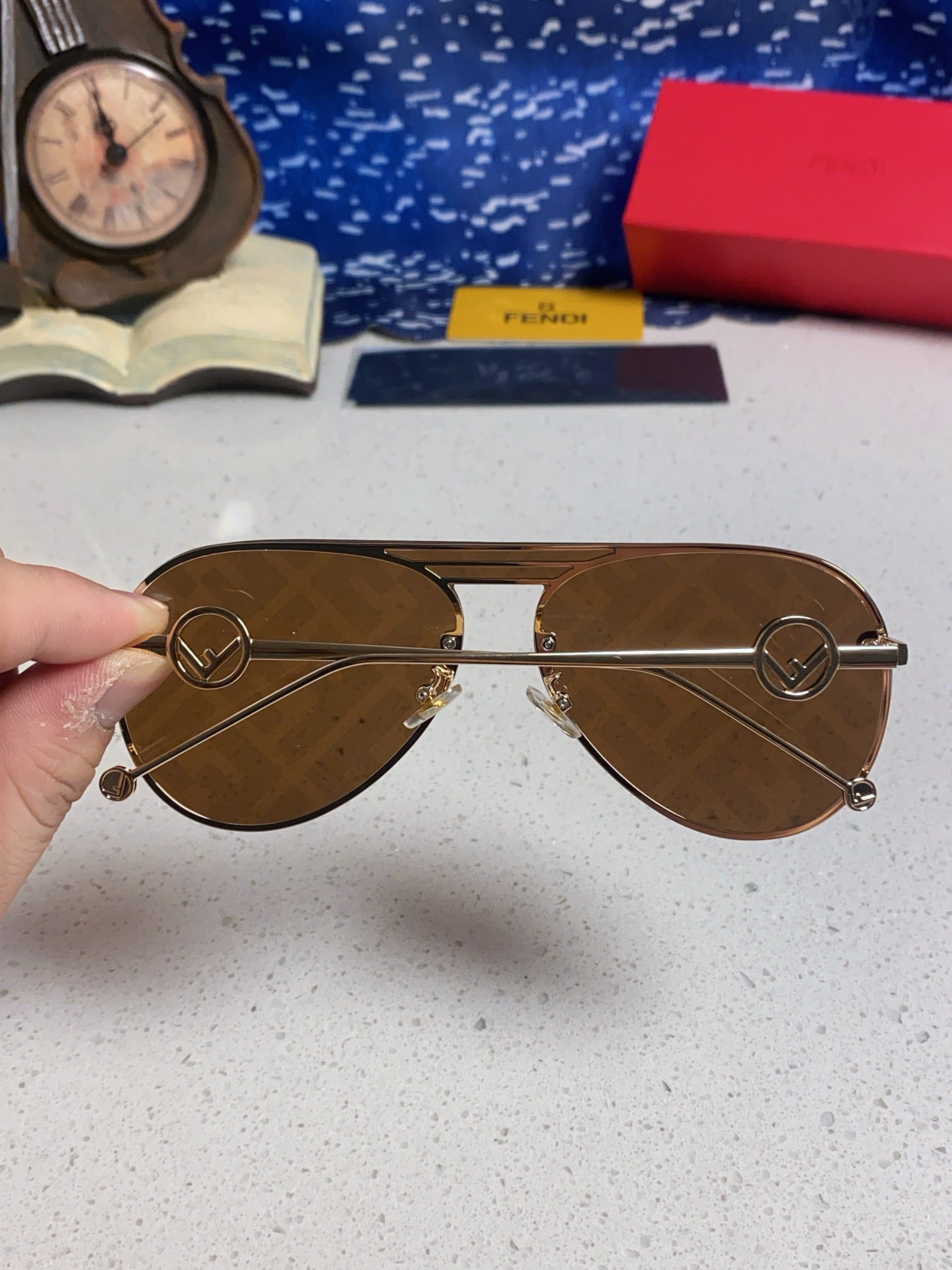 Fendi Aviator Brown Lens Sunglasses for Men & Women - 867230 - detail image 5