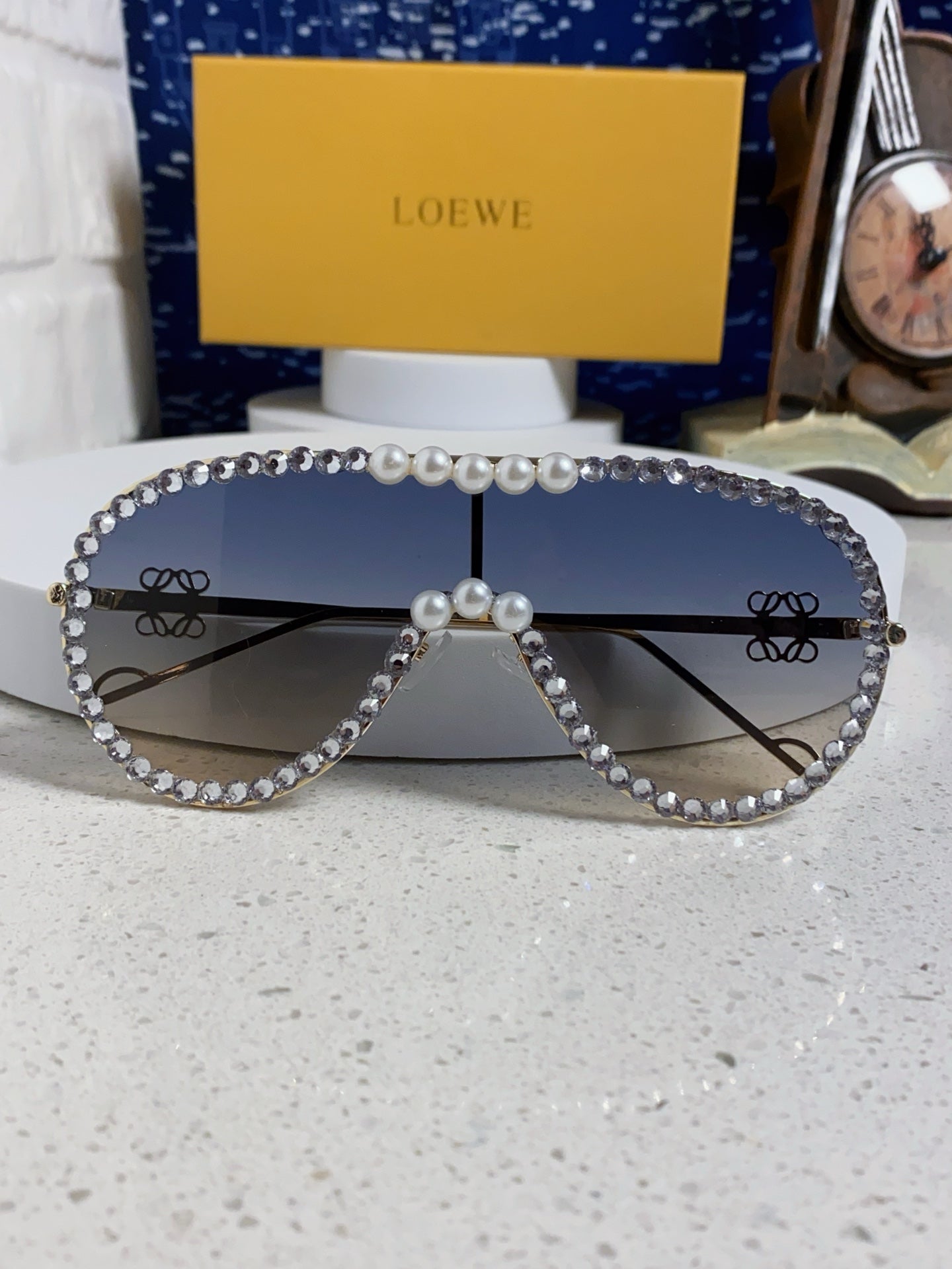 Loewe Oversized Gray Lens Sunglasses for Men & Women - detail image 8