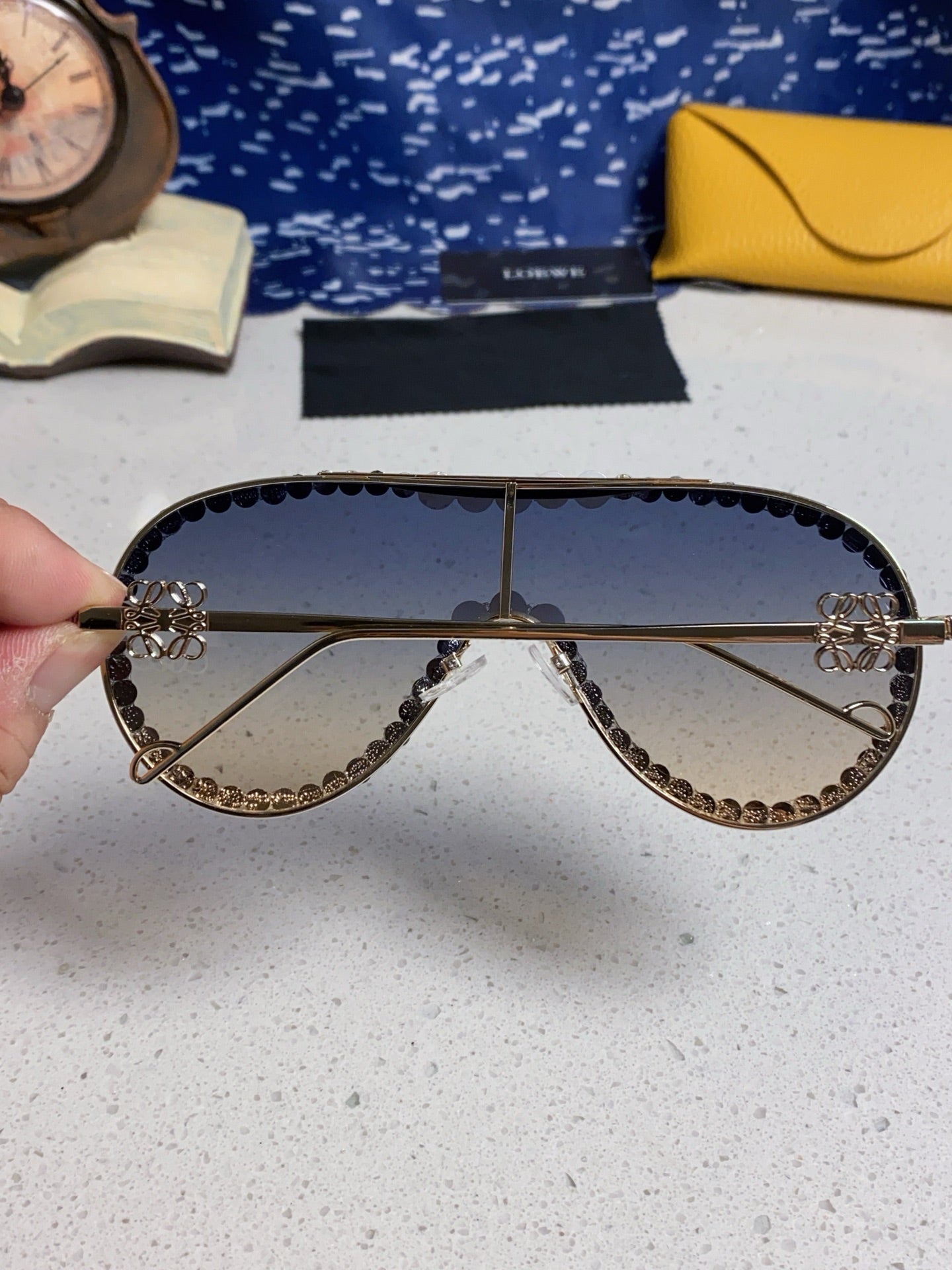 Loewe Oversized Gray Lens Sunglasses for Men & Women - detail image 5