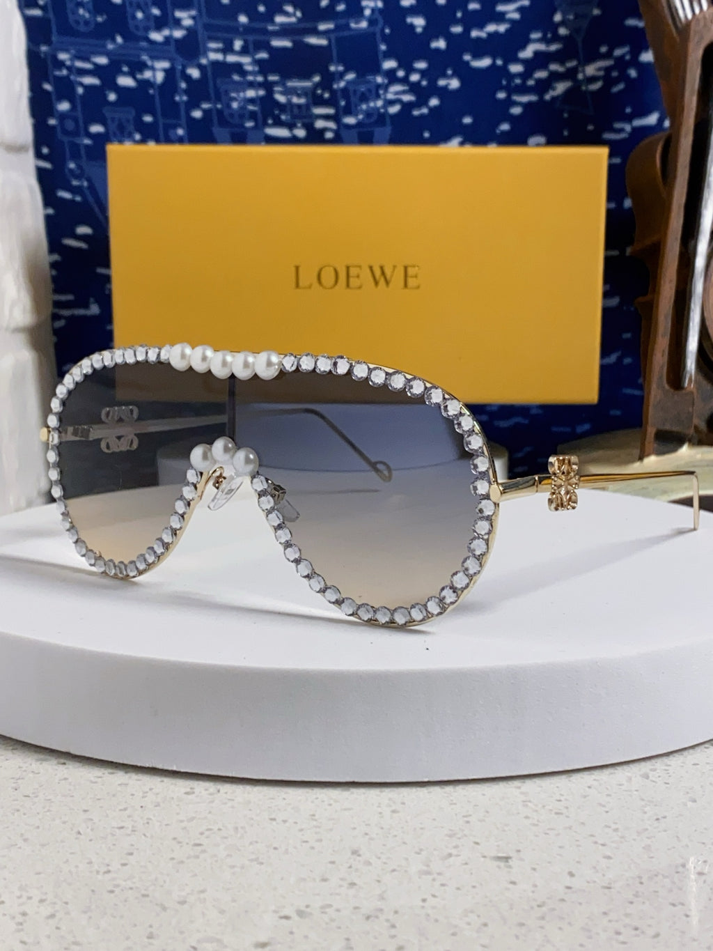 Loewe Oversized Gray Lens Sunglasses for Men & Women
