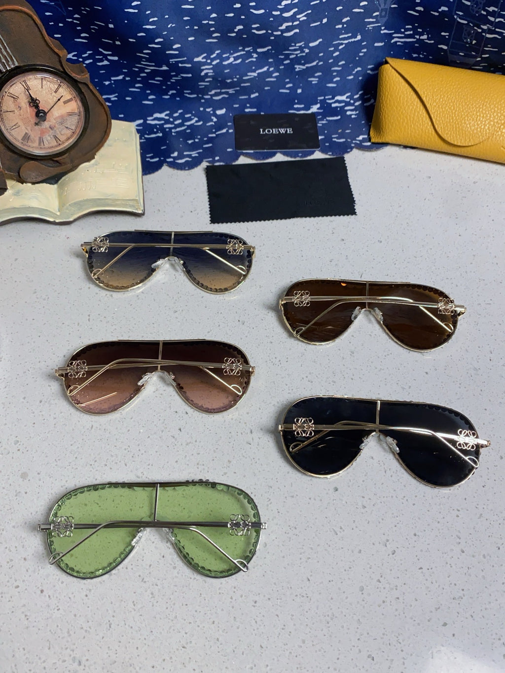 Loewe Oversized Silver Lens Sunglasses for Men & Women - 432837 - detail image 10