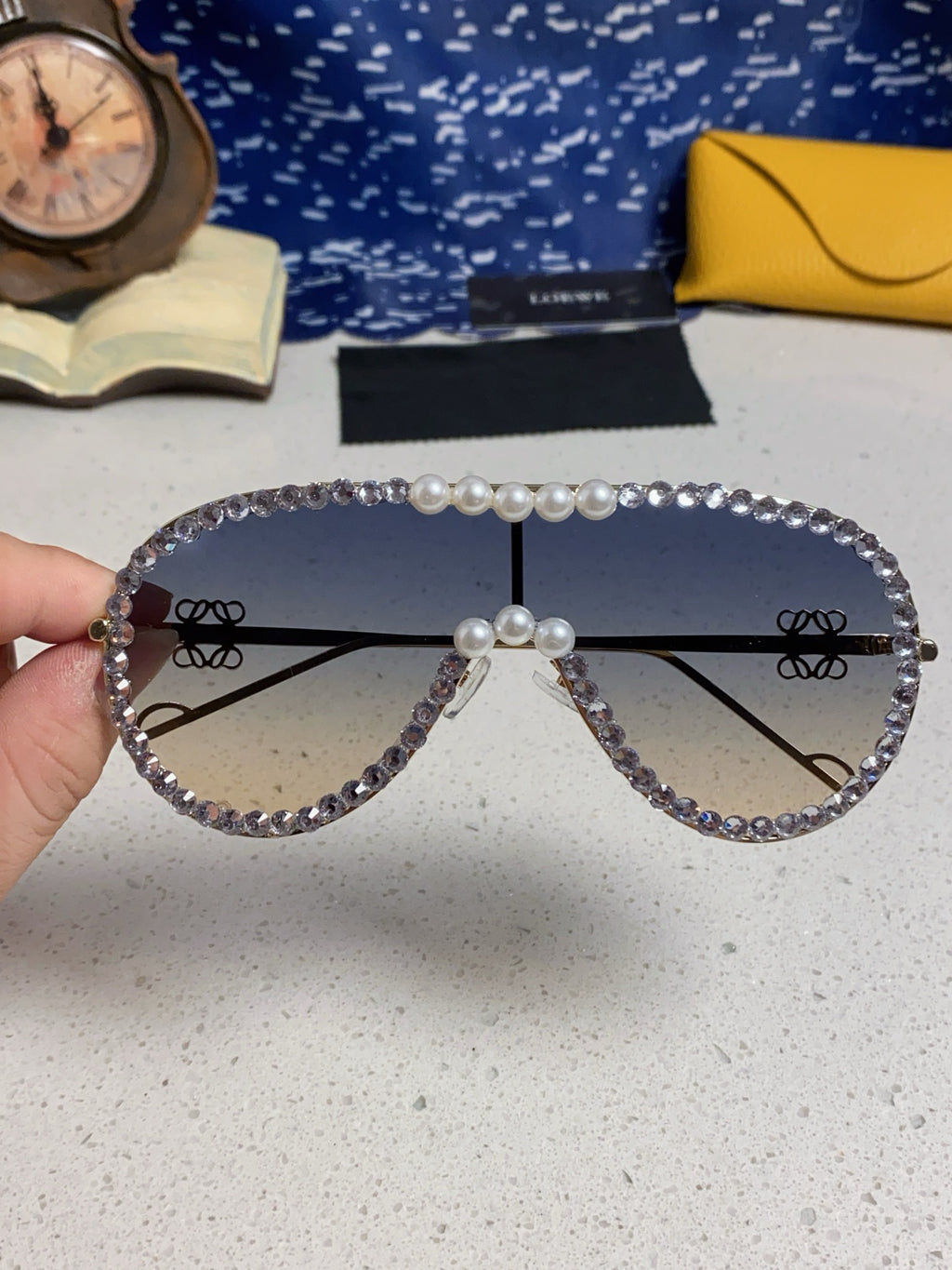 Loewe Oversized Gray Lens Sunglasses for Men & Women - detail image 4