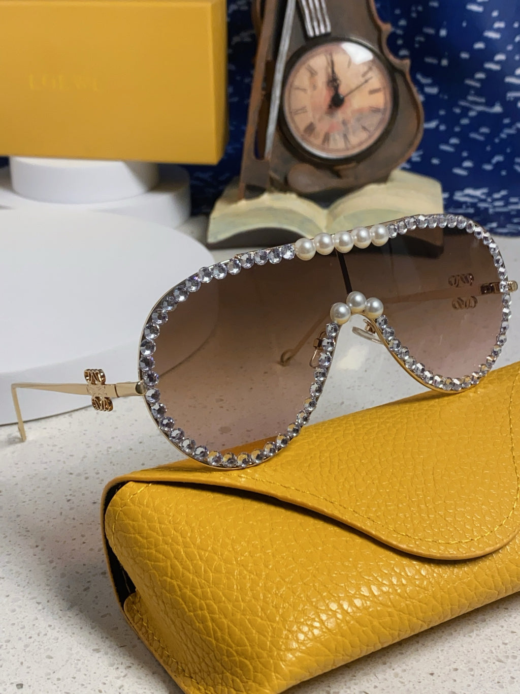 Loewe Oversized Brown Lens Sunglasses for Men & Women - 432836 - detail image 9