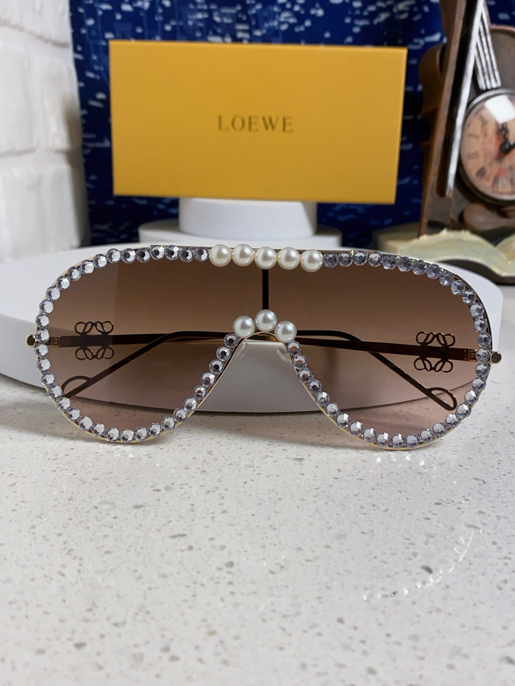 Loewe Oversized Brown Lens Sunglasses for Men & Women - 487902 - detail image 8
