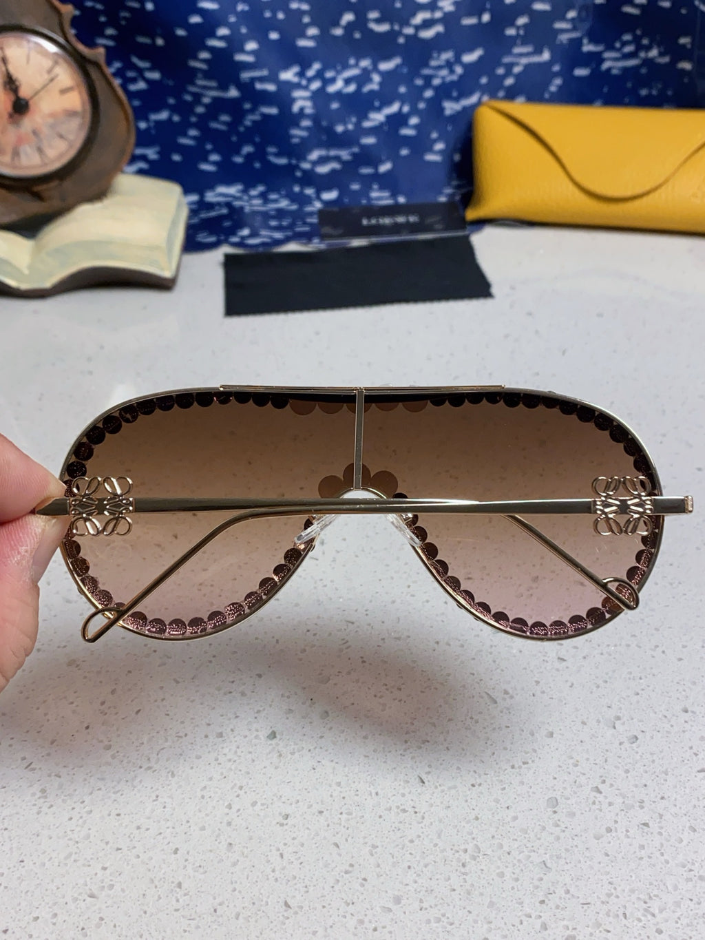 Loewe Oversized Brown Lens Sunglasses for Men & Women - 487902 - detail image 5
