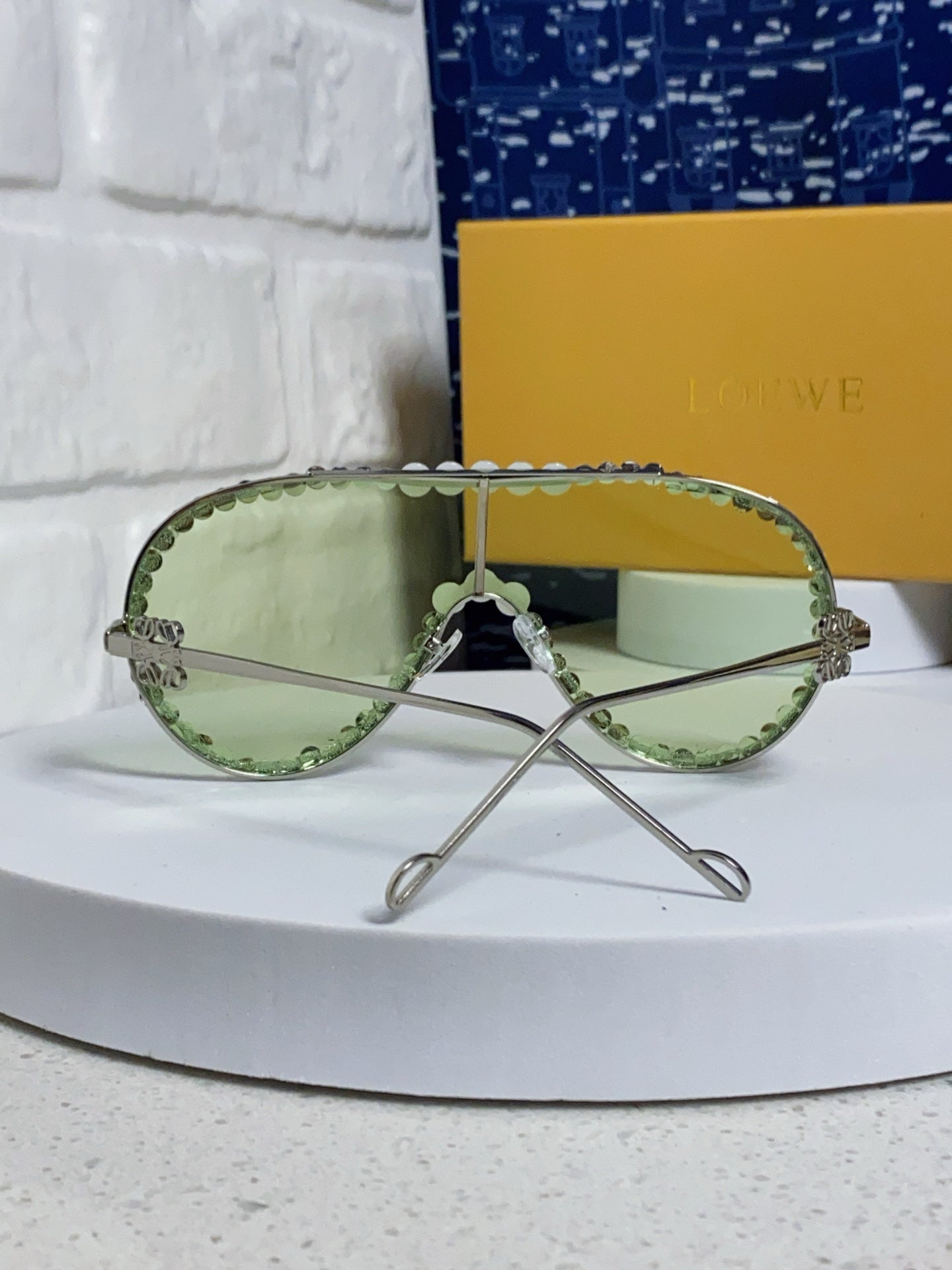 Loewe Oversized Silver Lens Sunglasses for Men & Women - detail image 3