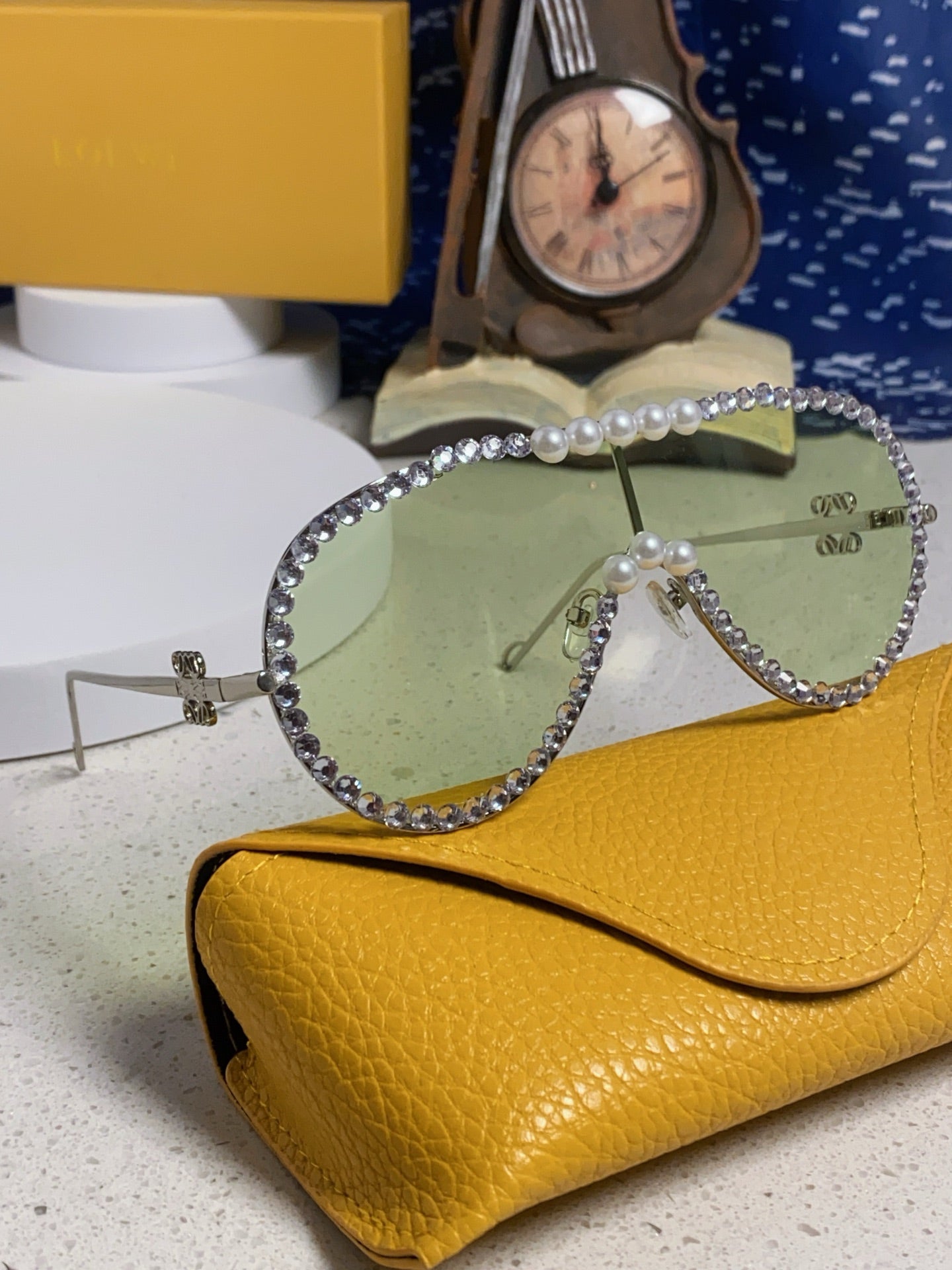 Loewe Oversized Silver Lens Sunglasses for Men & Women - detail image 9
