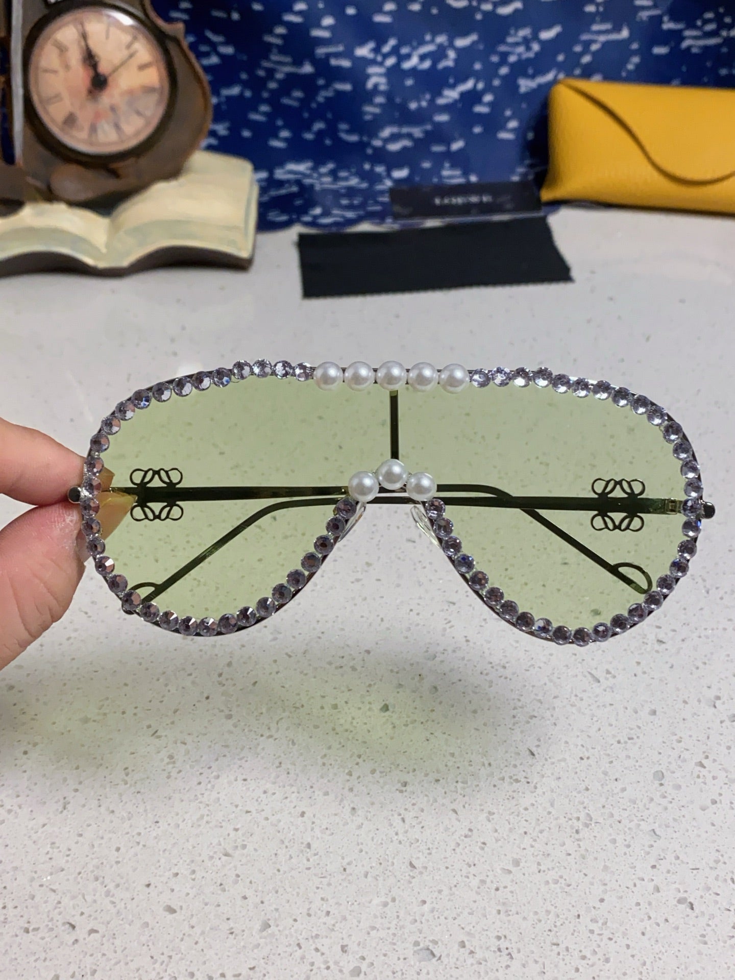 Loewe Oversized Silver Lens Sunglasses for Men & Women - detail image 4