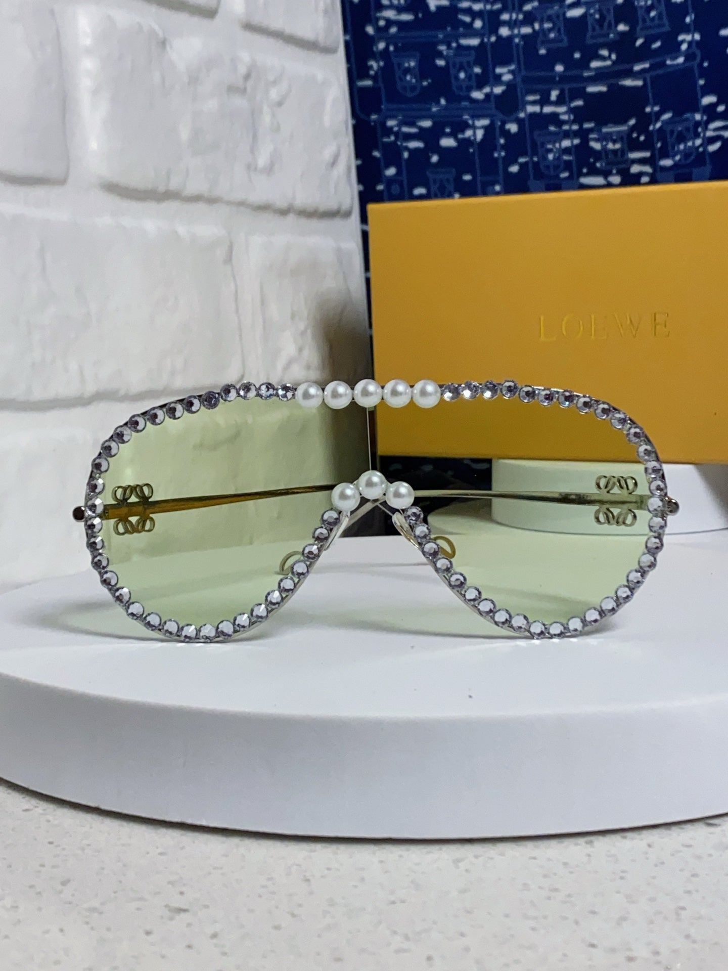 Loewe Oversized Silver Lens Sunglasses for Men & Women - detail image 2