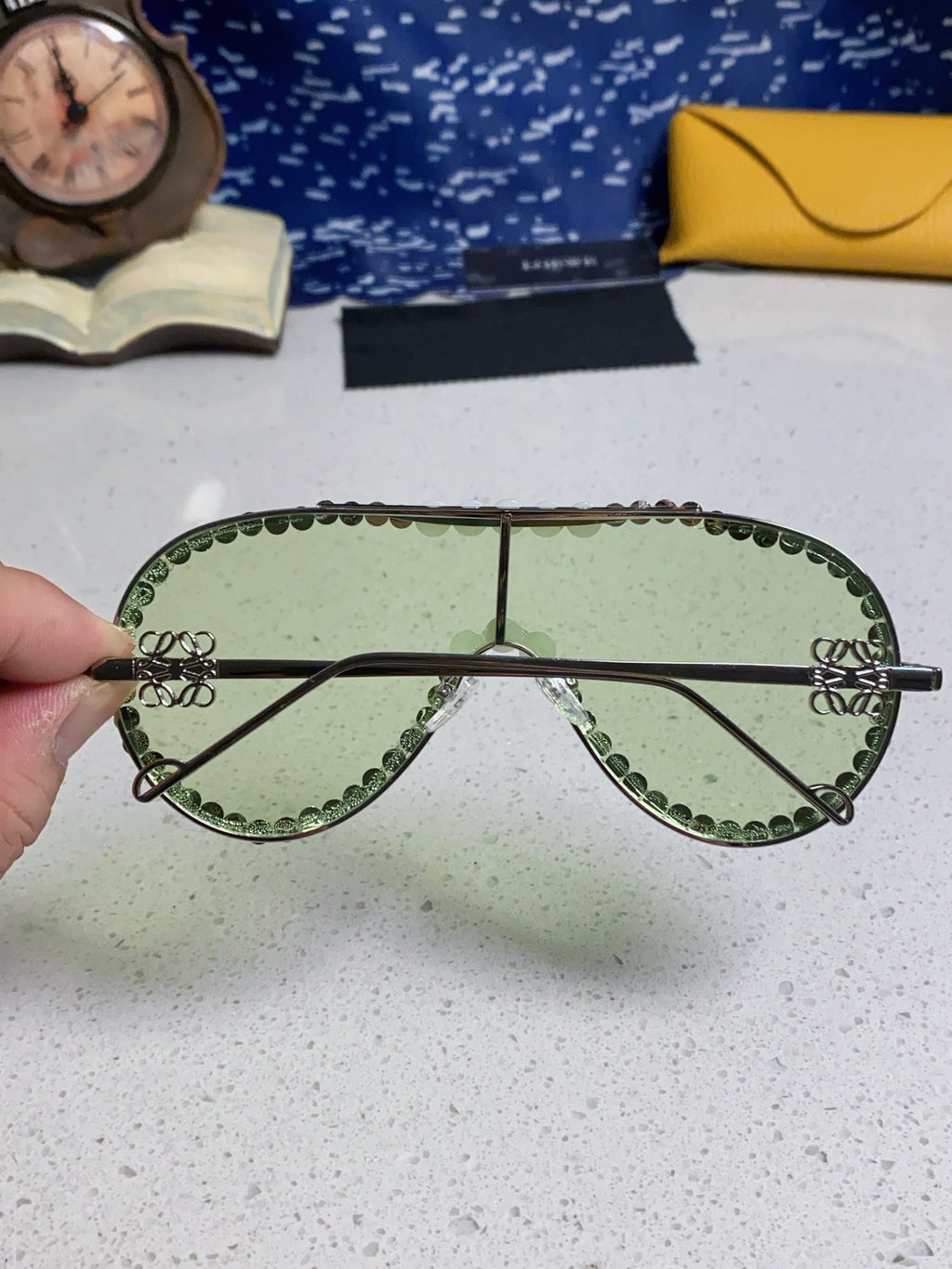 Loewe Oversized Silver Lens Sunglasses for Men & Women - detail image 5