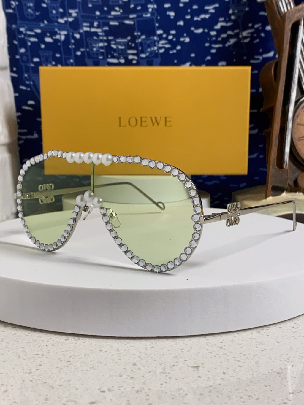 Loewe Oversized Silver Lens Sunglasses for Men & Women
