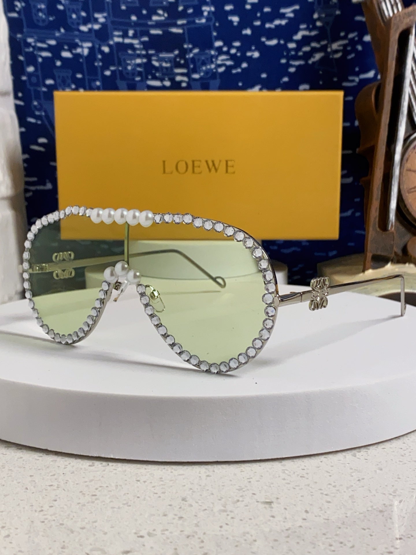 Loewe Oversized Silver Lens Sunglasses for Men & Women