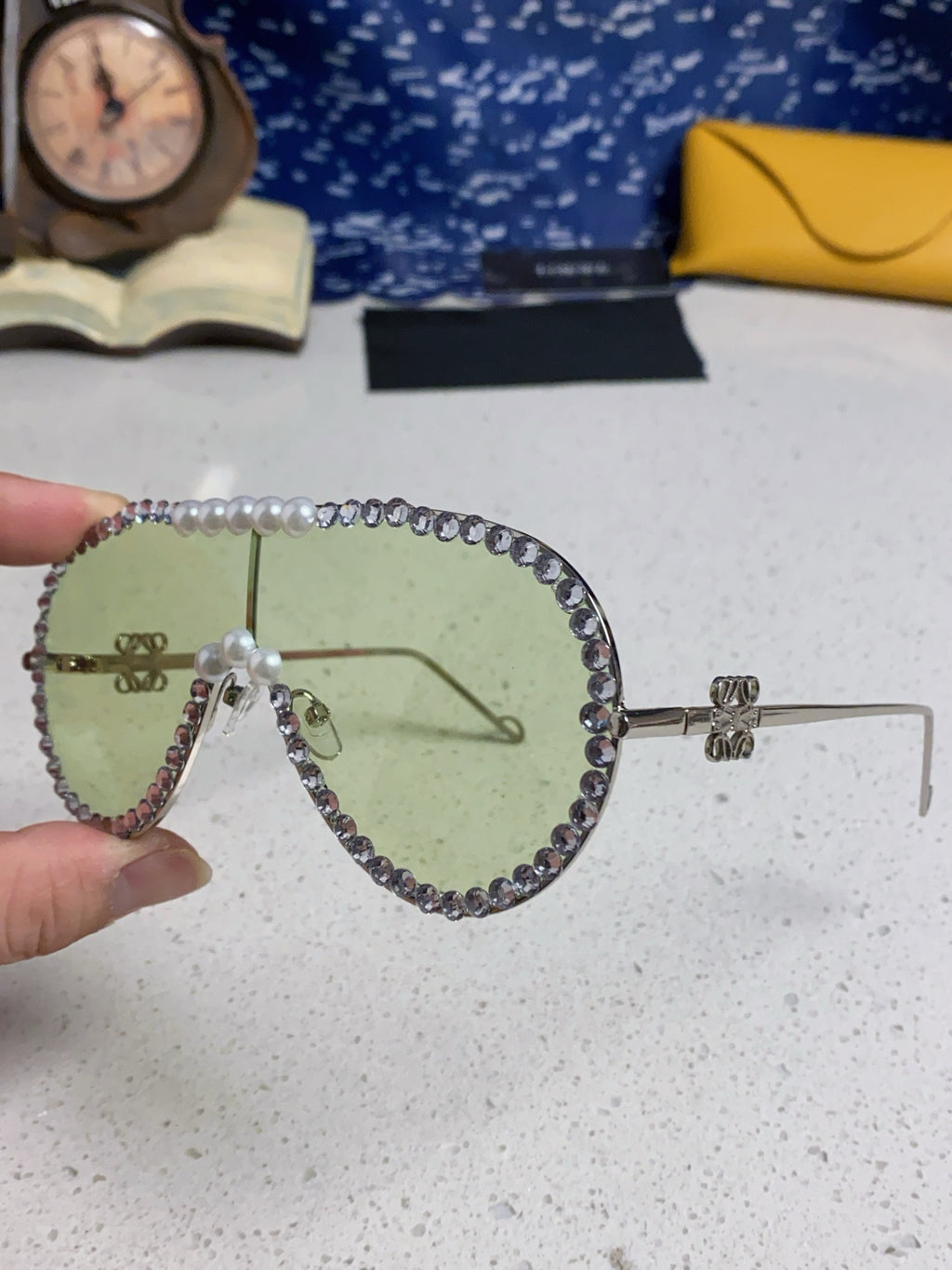 Loewe Oversized Silver Lens Sunglasses for Men & Women - 432837 - detail image 6