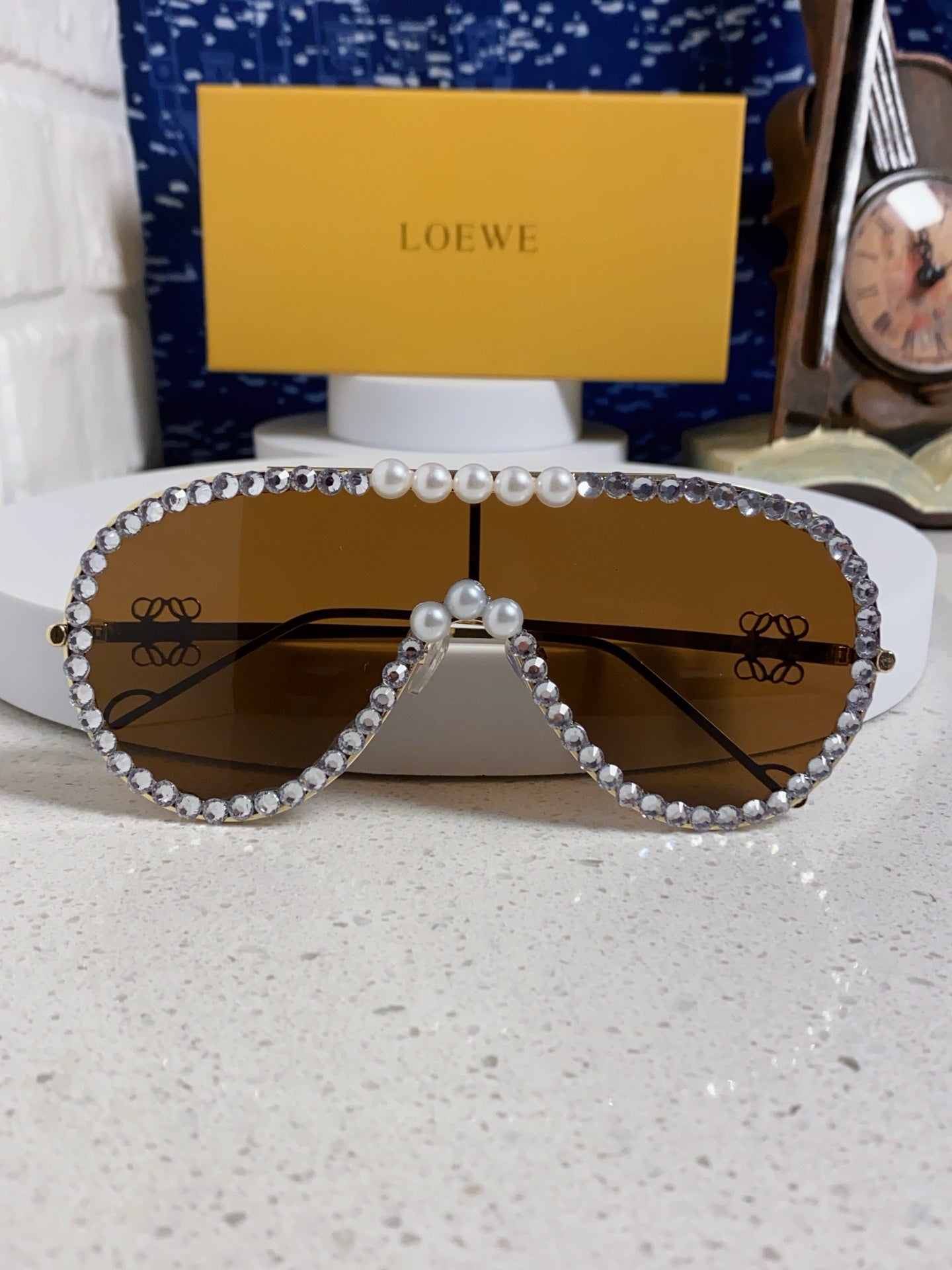 Loewe Oversized Brown Lens Sunglasses for Men & Women - 432838 - detail image 8