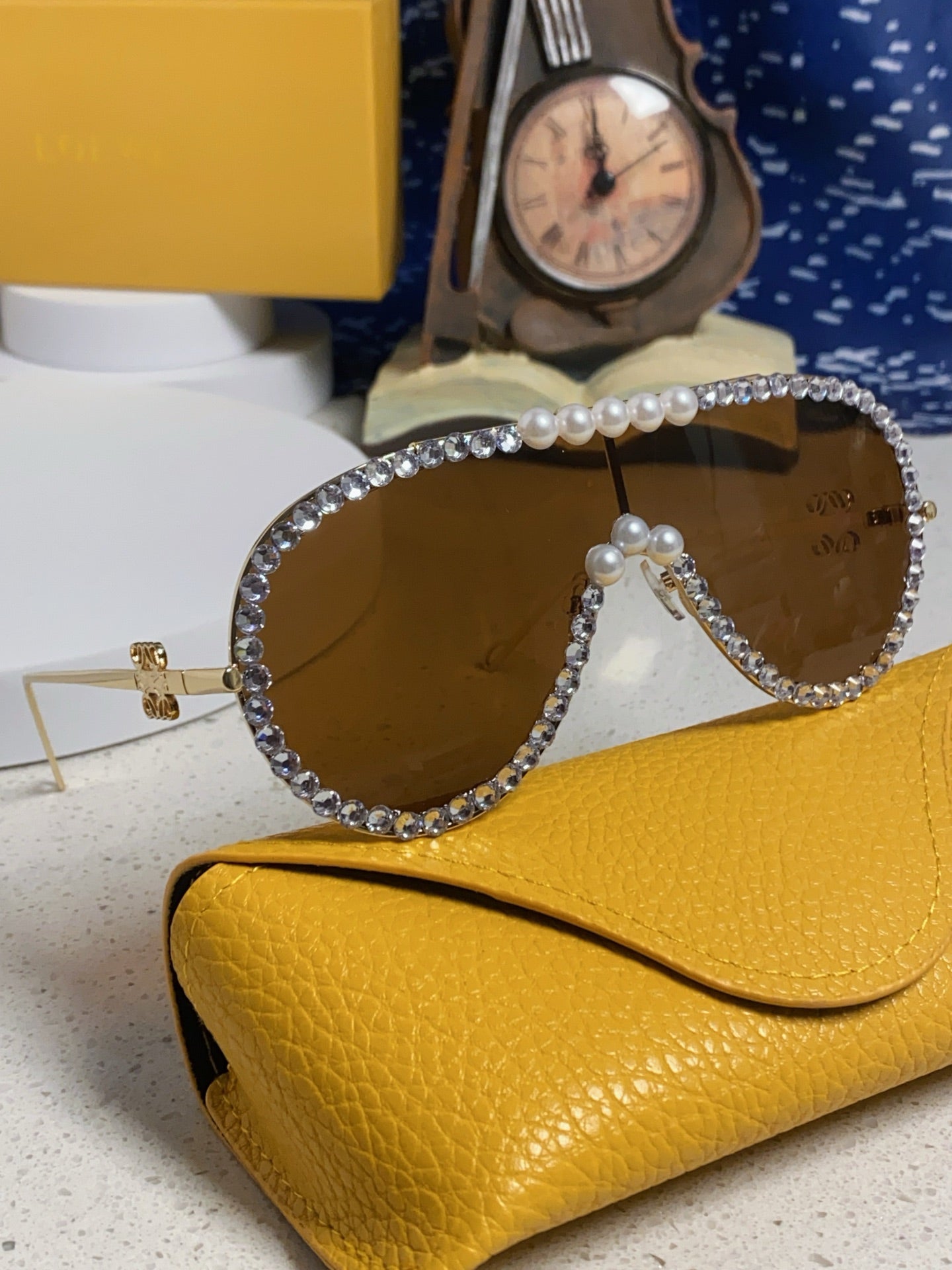 Loewe Oversized Brown Lens Sunglasses for Men & Women - detail image 9