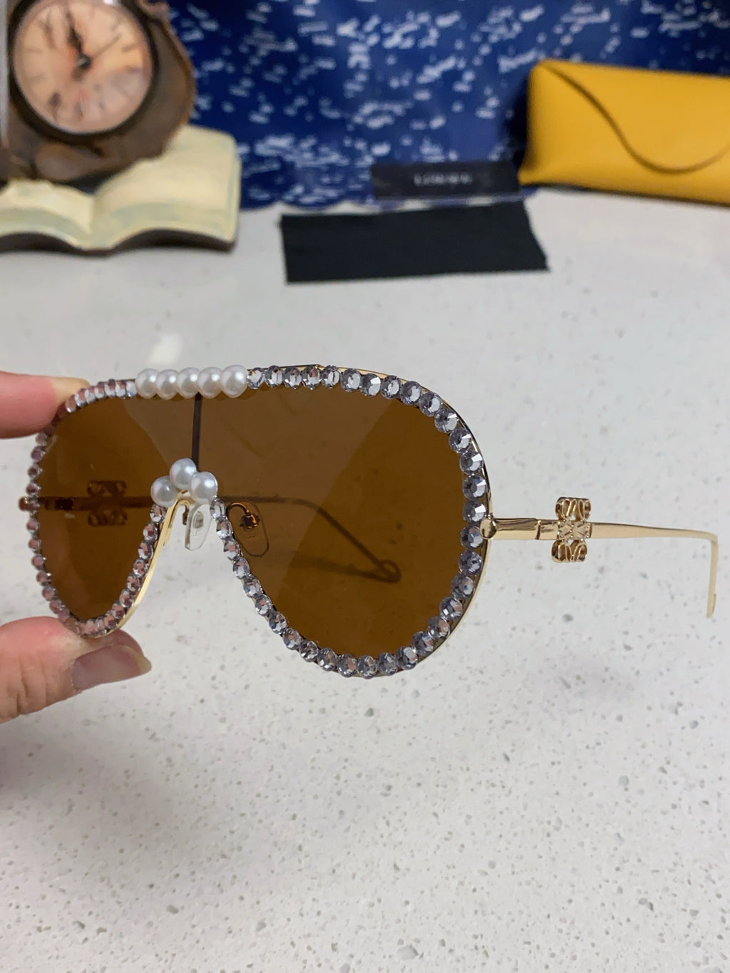Loewe Oversized Brown Lens Sunglasses for Men & Women - detail image 6