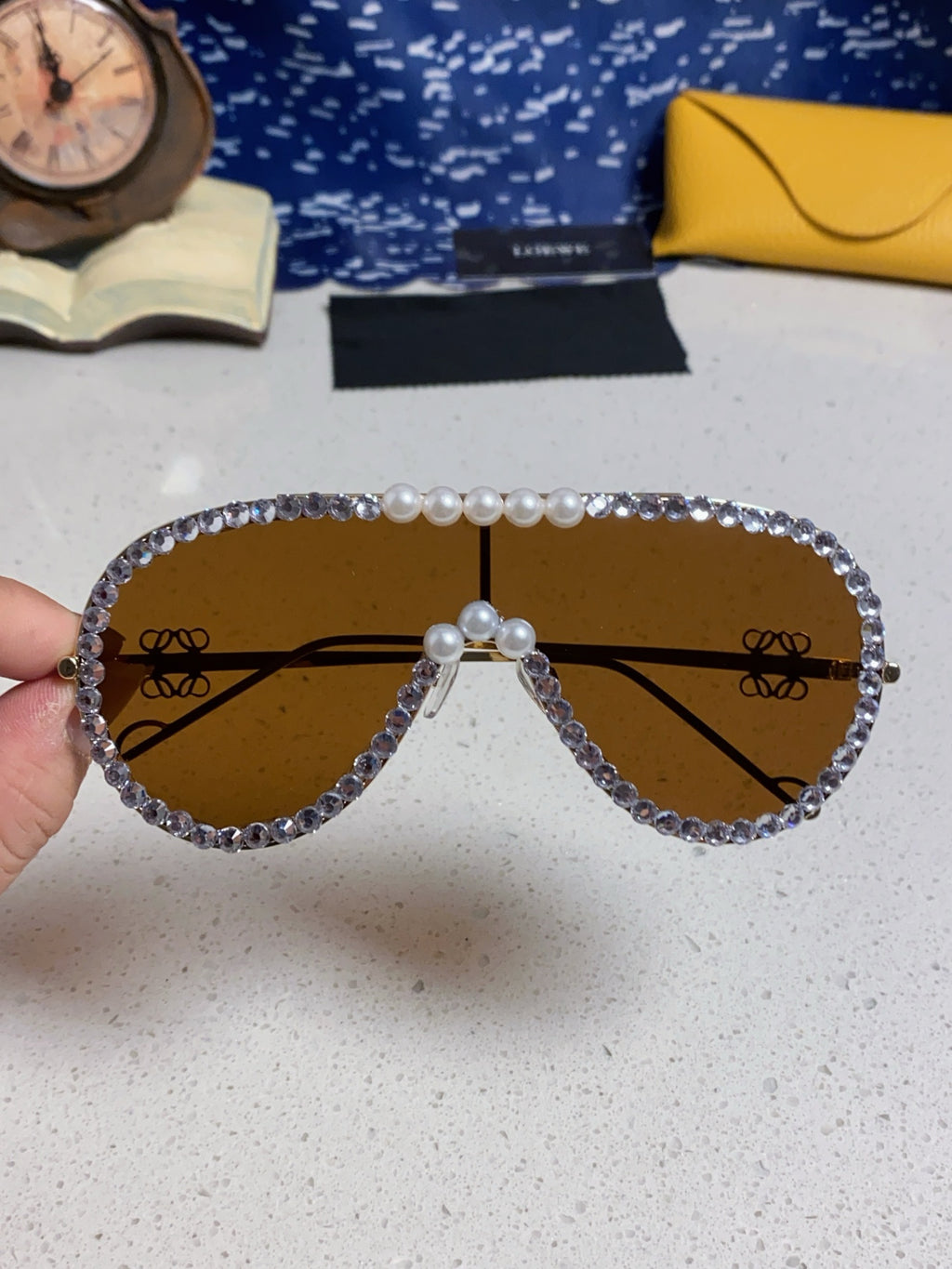 Loewe Oversized Brown Lens Sunglasses for Men & Women - detail image 4