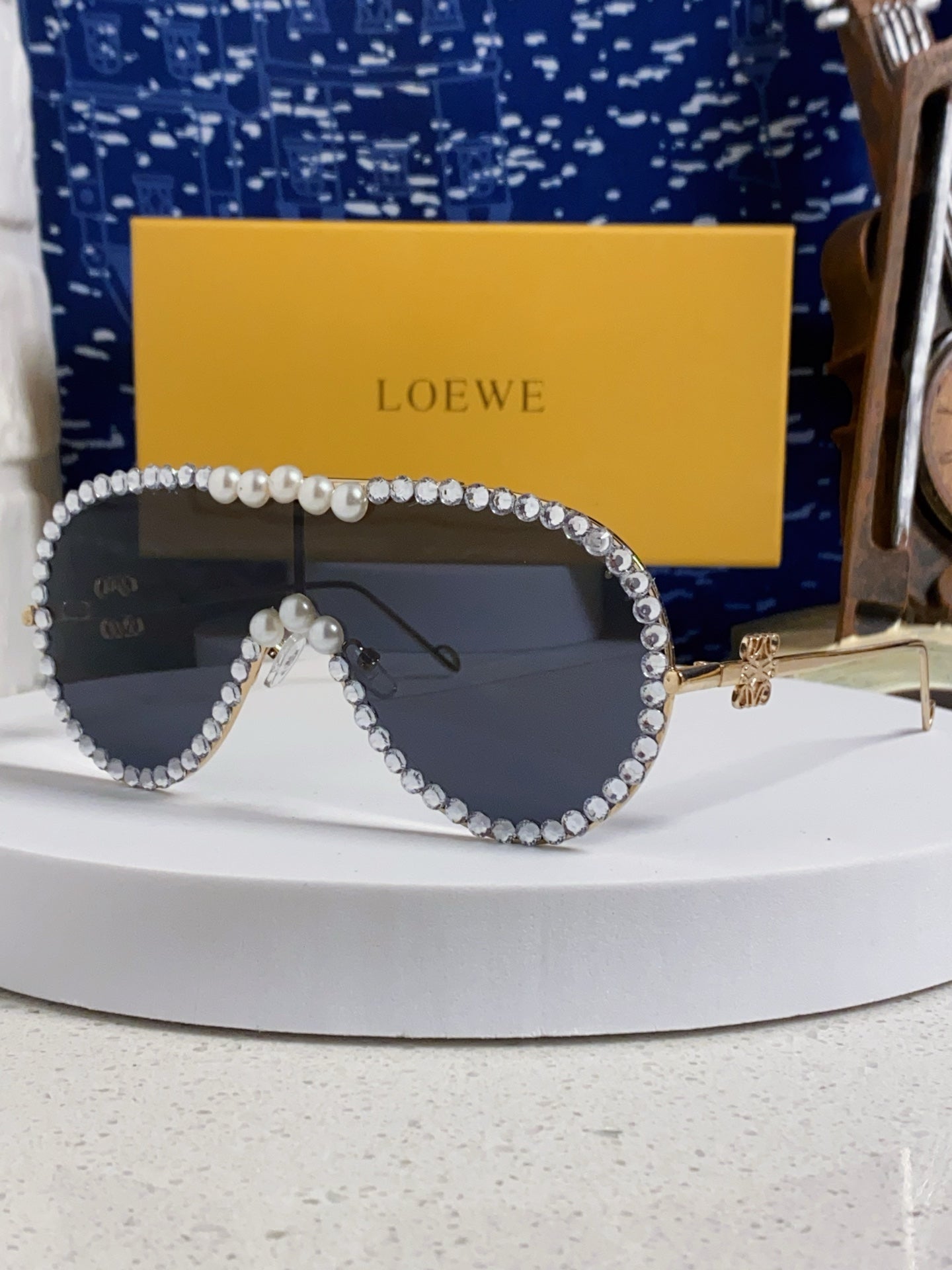 Loewe Oversized Black Lens Sunglasses for Men & Women