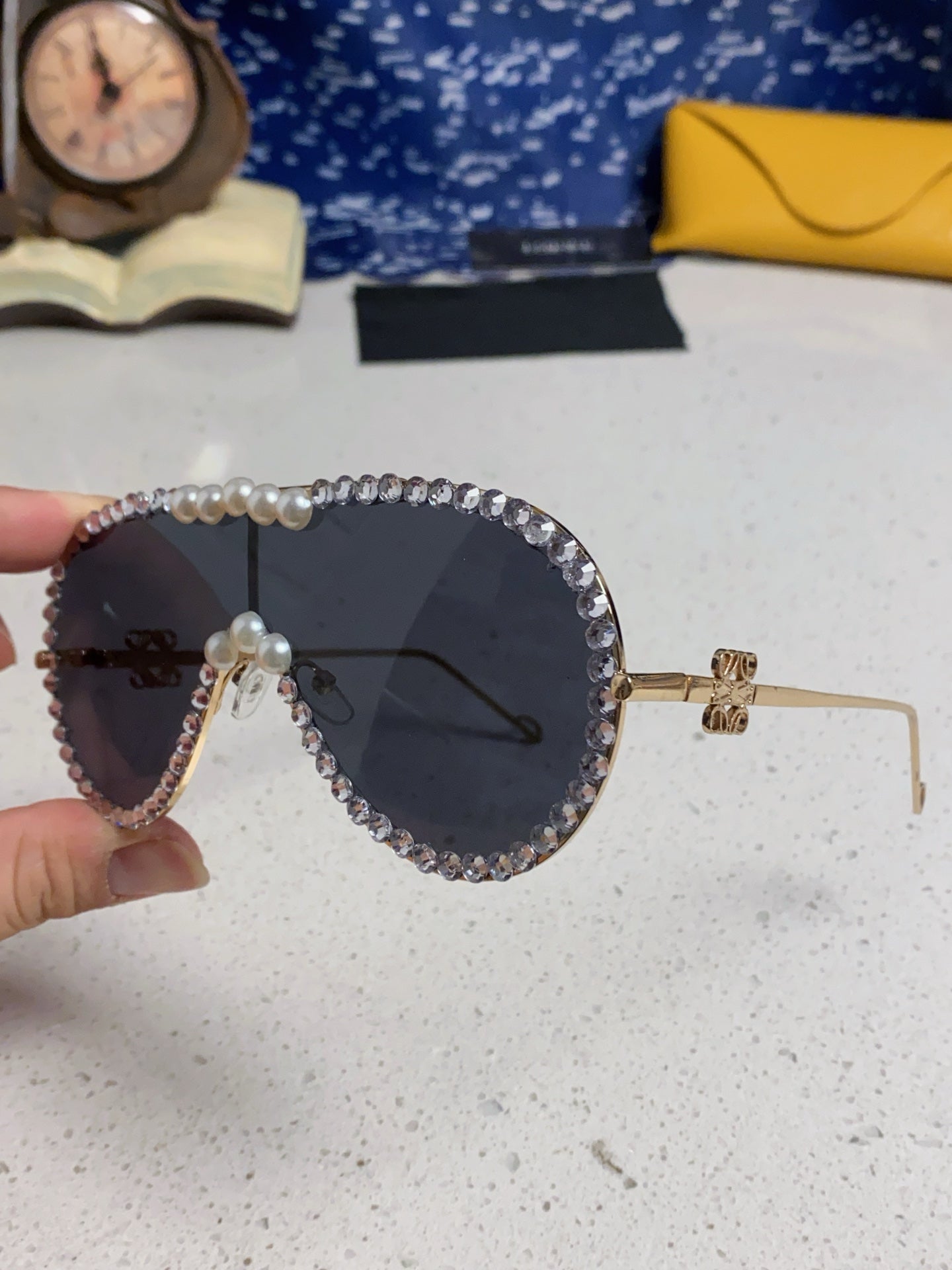 Loewe Oversized Black Lens Sunglasses for Men & Women - detail image 6