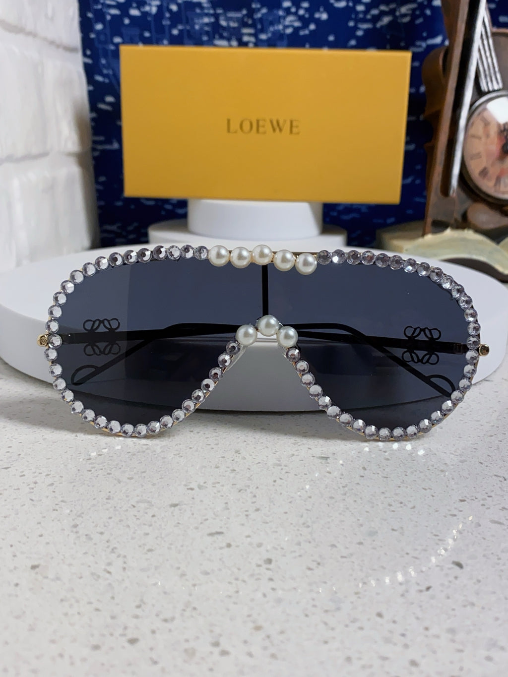 Loewe Oversized Black Lens Sunglasses for Men & Women - 432839 - detail image 8