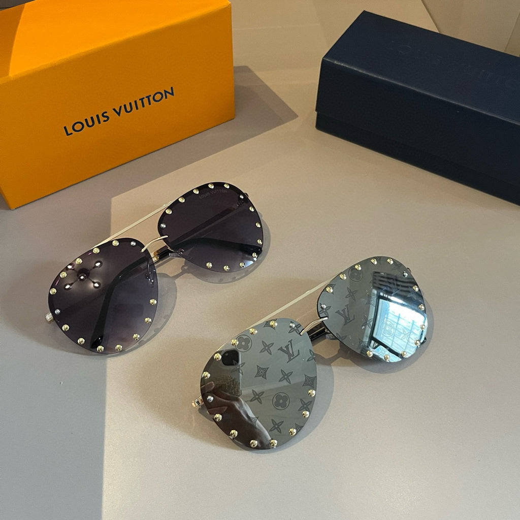 Louis Vuitton Metal Aviator Gold Lens Sunglasses for Men & Women - 381930 - detail image 9