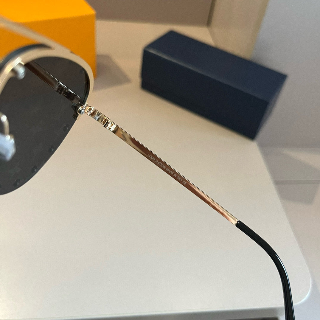 Louis Vuitton Metal Aviator Gold Lens Sunglasses for Men & Women - 381930 - detail image 8