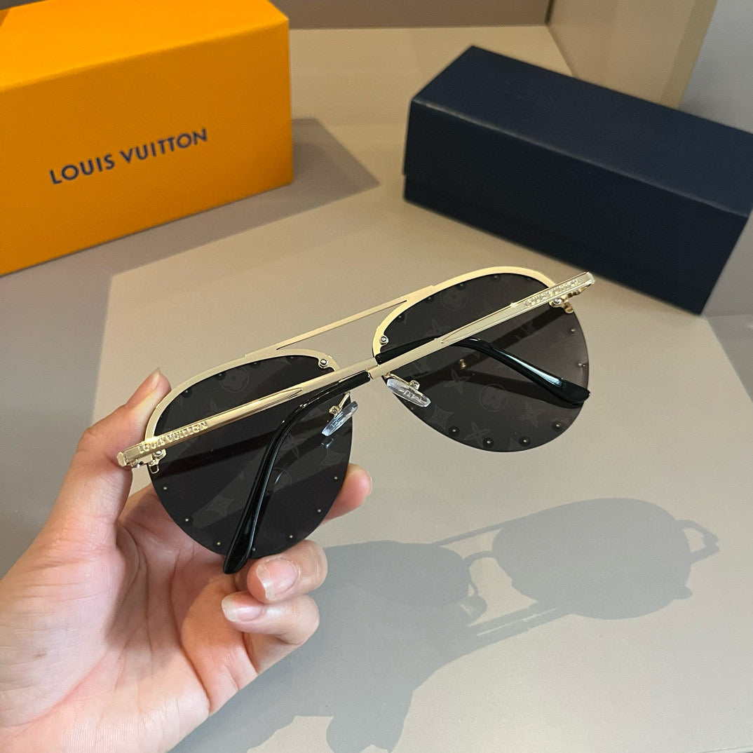 Louis Vuitton Metal Aviator Gold Lens Sunglasses for Men & Women - 381930 - detail image 5