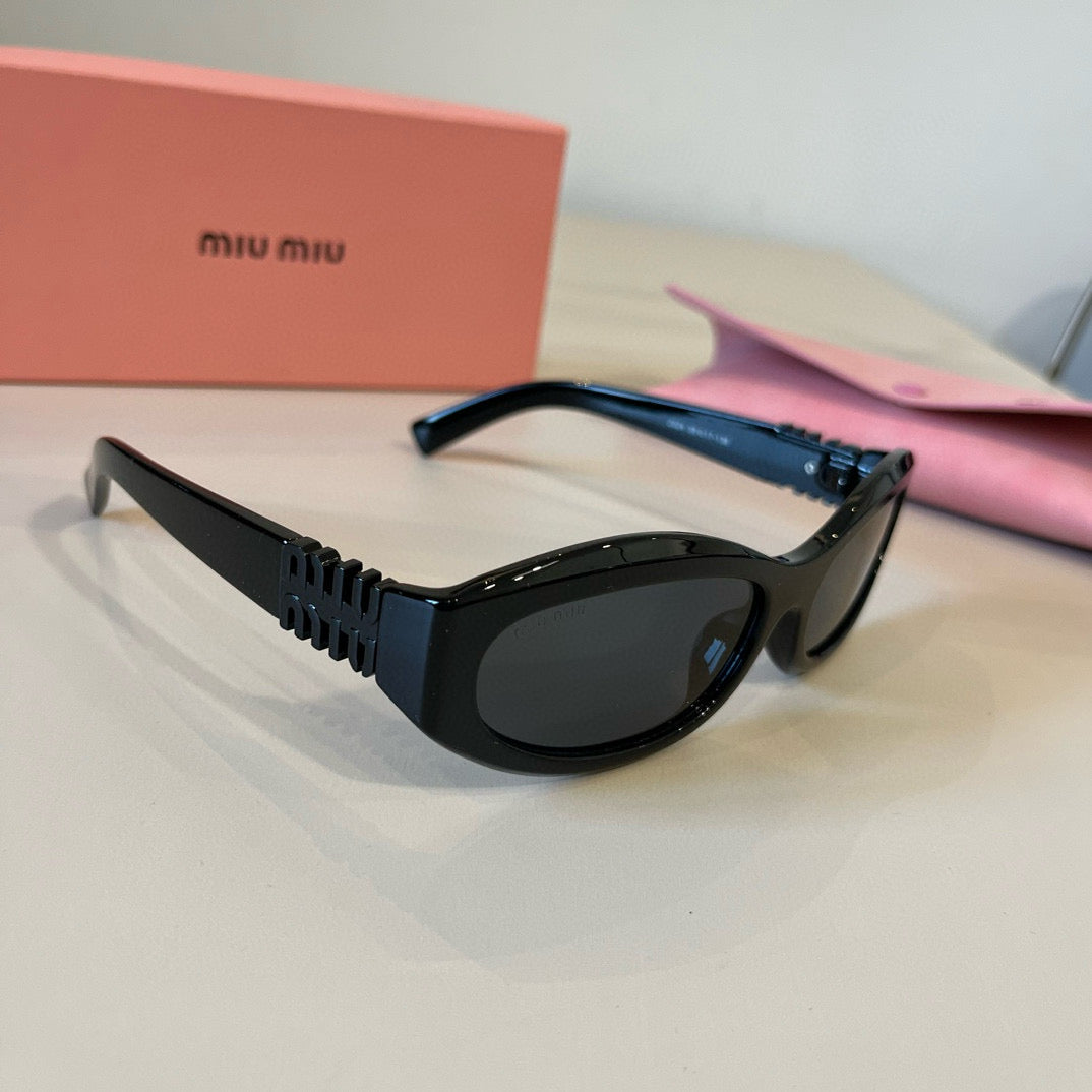 Miu Miu Cat-Eye Silver Lens Sunglasses for Men & Women - 382995